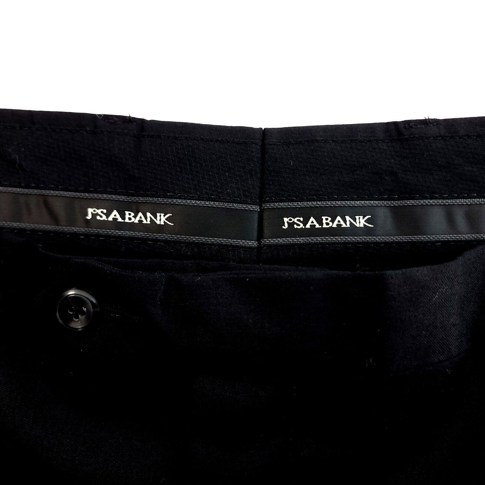Jos. A. Bank Jos A Bank Traditional Black Wool Pleated Cuffed High Rise D Size 38R - 4 Thumbnail