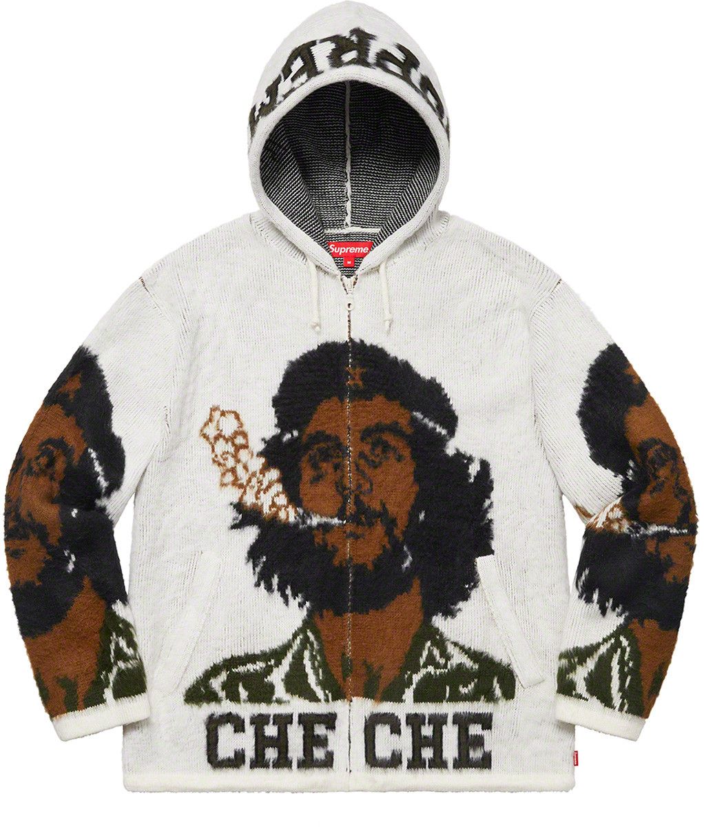 Supreme Che Hooded Zip Up Sweater White xlarge size