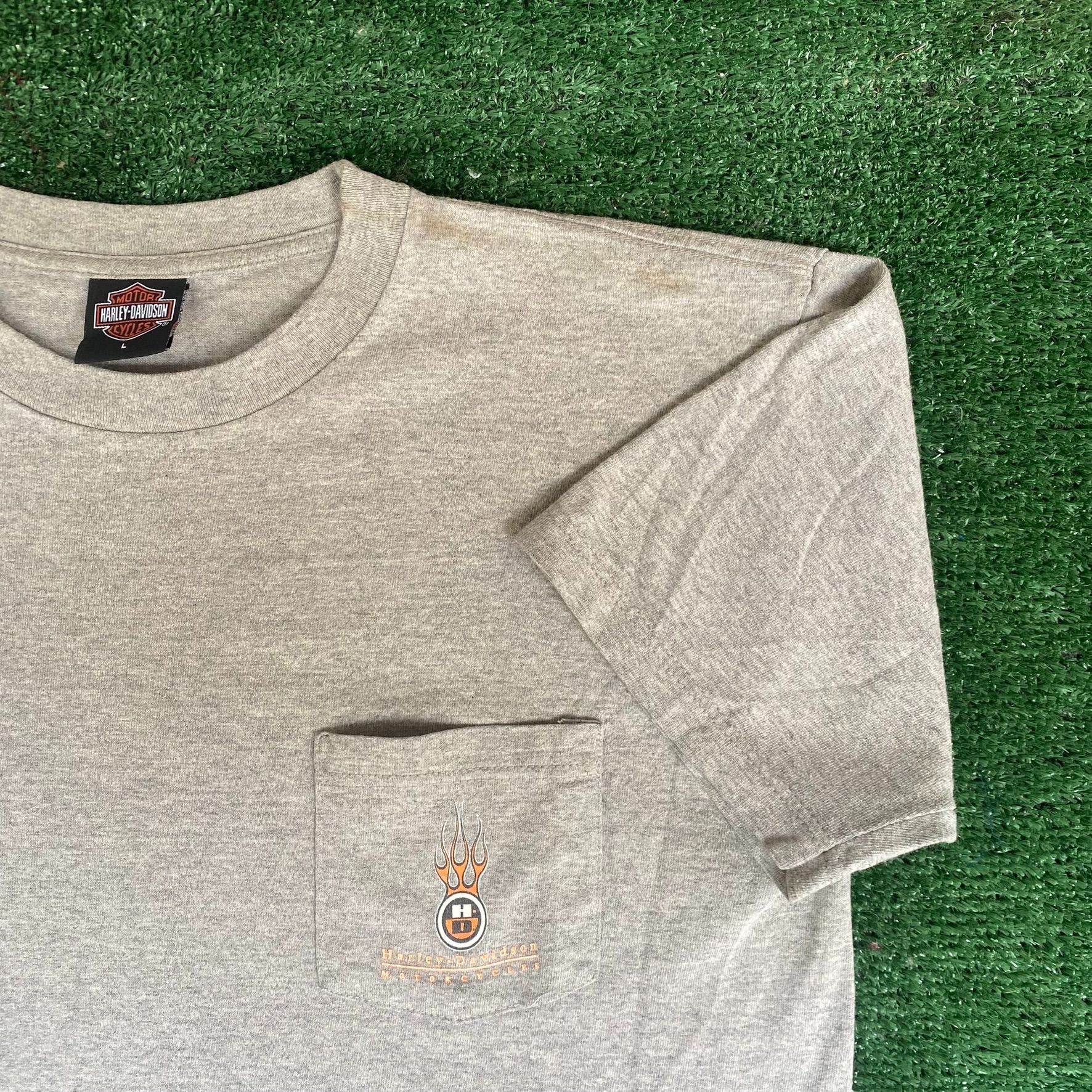 Harley Davidson Vintage Y2K Harley Davidson Shirt Motorcycle Flame Logo Tee Size US L / EU 52-54 / 3 - 5 Thumbnail