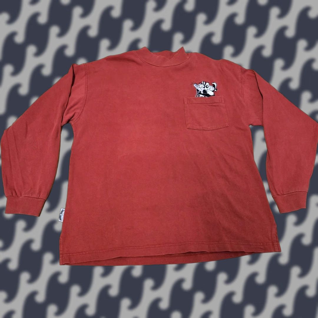 CO VINTAGE Acme Clothing Co Shirt Mens Medium Long Sleeve Cartoon Cat Pocket 90s Size US M / EU 48-50 / 2 - 1 Thumbnail