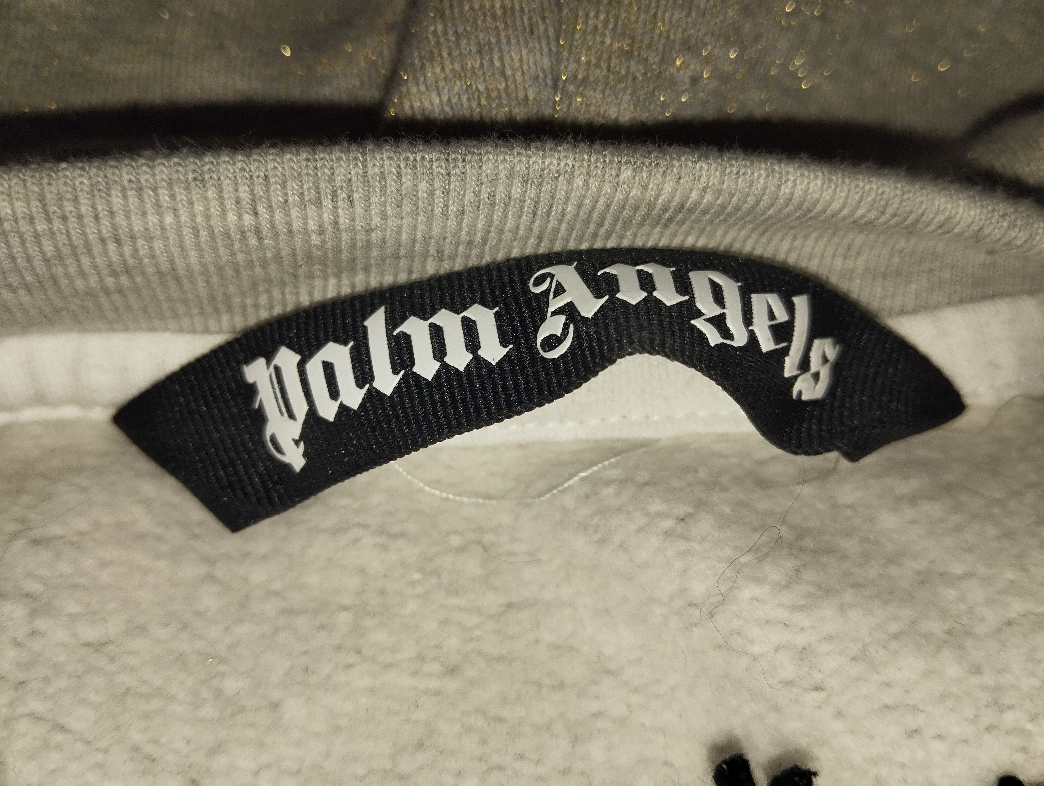 Palm Angels Palm Angels Pxp painted raw cut hoody melange grey WH Size US L / EU 52-54 / 3 - 4 Thumbnail