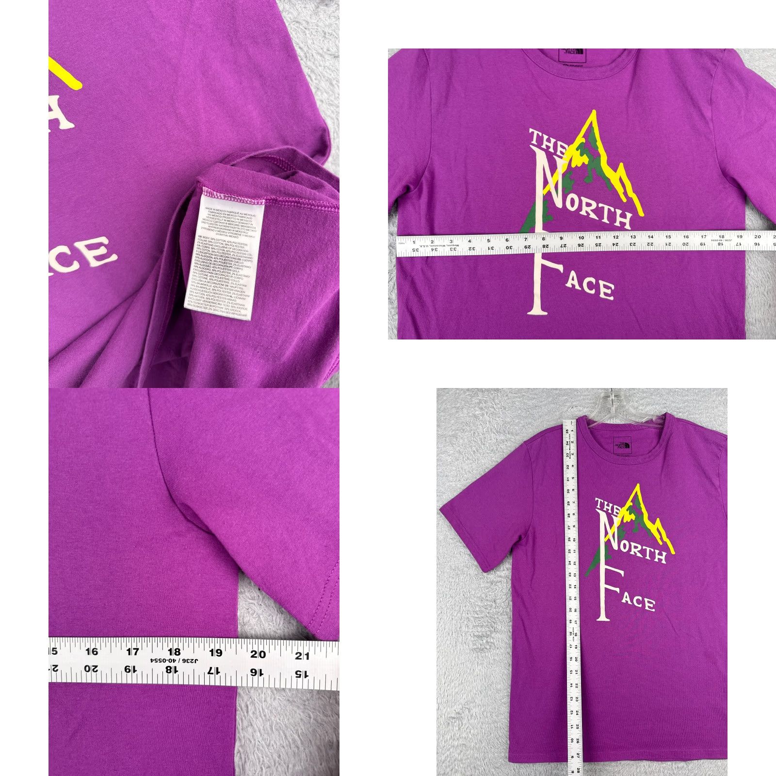 The North Face VINTAGE The North Face Shirt Men M Purple Short Sleeve Crew Neck Cotton Blend Jersey Logo All Seasons Size US M / EU 48-50 / 2 - 8 Thumbnail