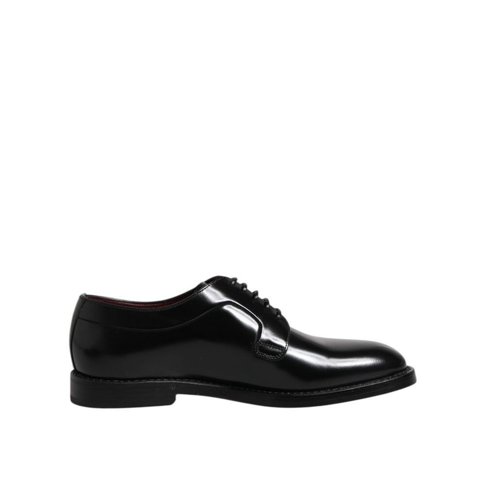 Dolce Gabbana Black Leather Lace Up Derby Dress Formal Sho Shoes, Men's (Size 6)