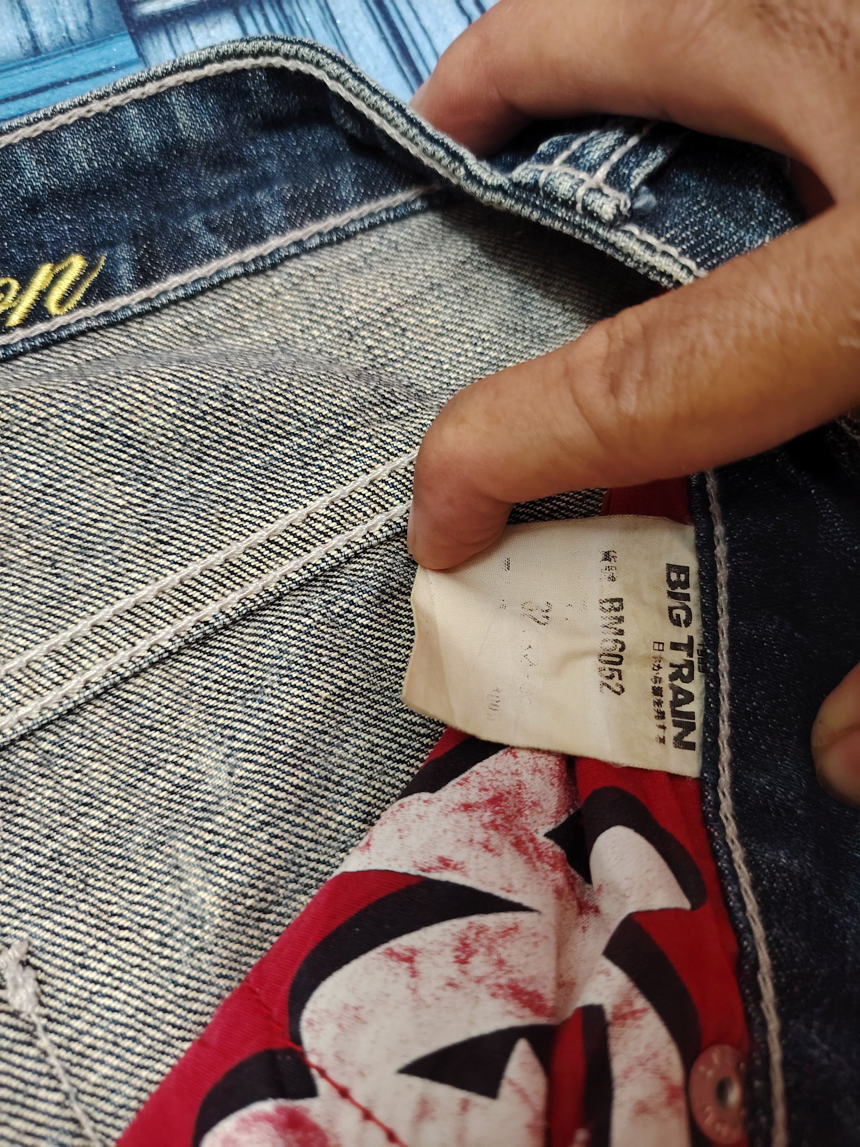 Japanese Brand Distressed denim osaka big train flared jeans Size US 31 - 12 Thumbnail