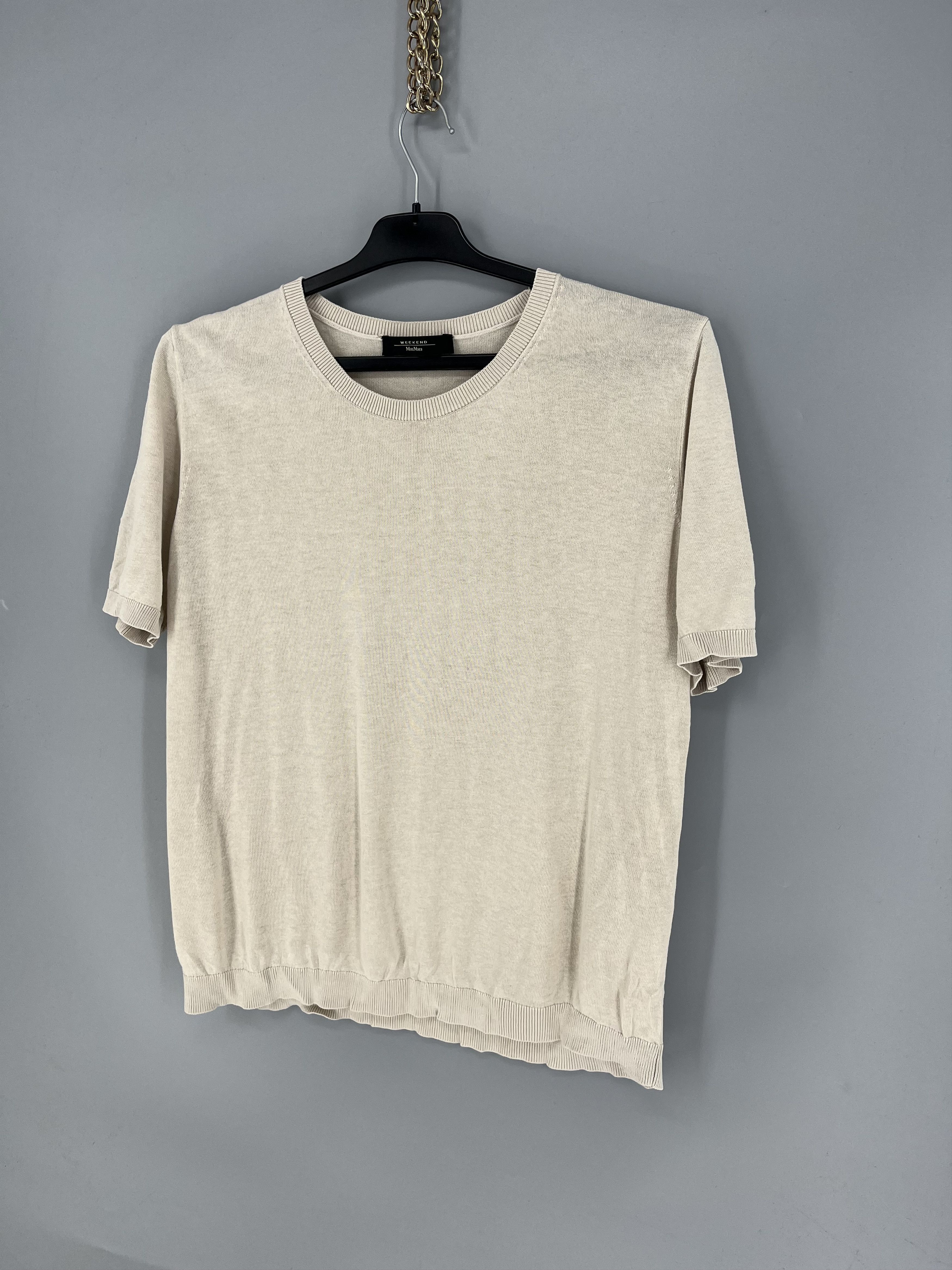Max Mara S Max Mara Women Wool Sweater Short Sleeve Size L Size L / US 10 / IT 46 - 3 Thumbnail
