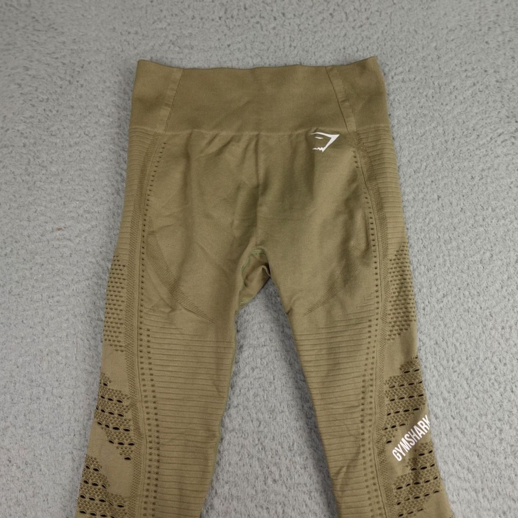 Gymshark Gymshark Leggings Womens Small Olive Energy Seamless High Waisted Workout Yoga Size 28" / US 6 / IT 42 - 3 Thumbnail