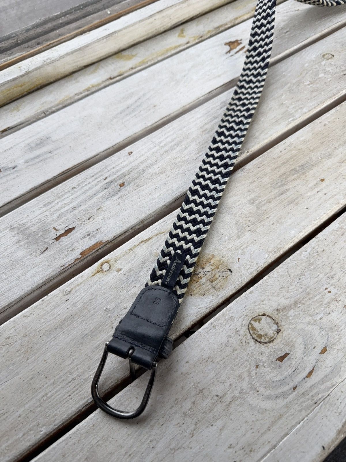 Andersons Anderson’s Braided Leather Belt 95 Dark Brown Made in Italy Size ONE SIZE - 12 Thumbnail