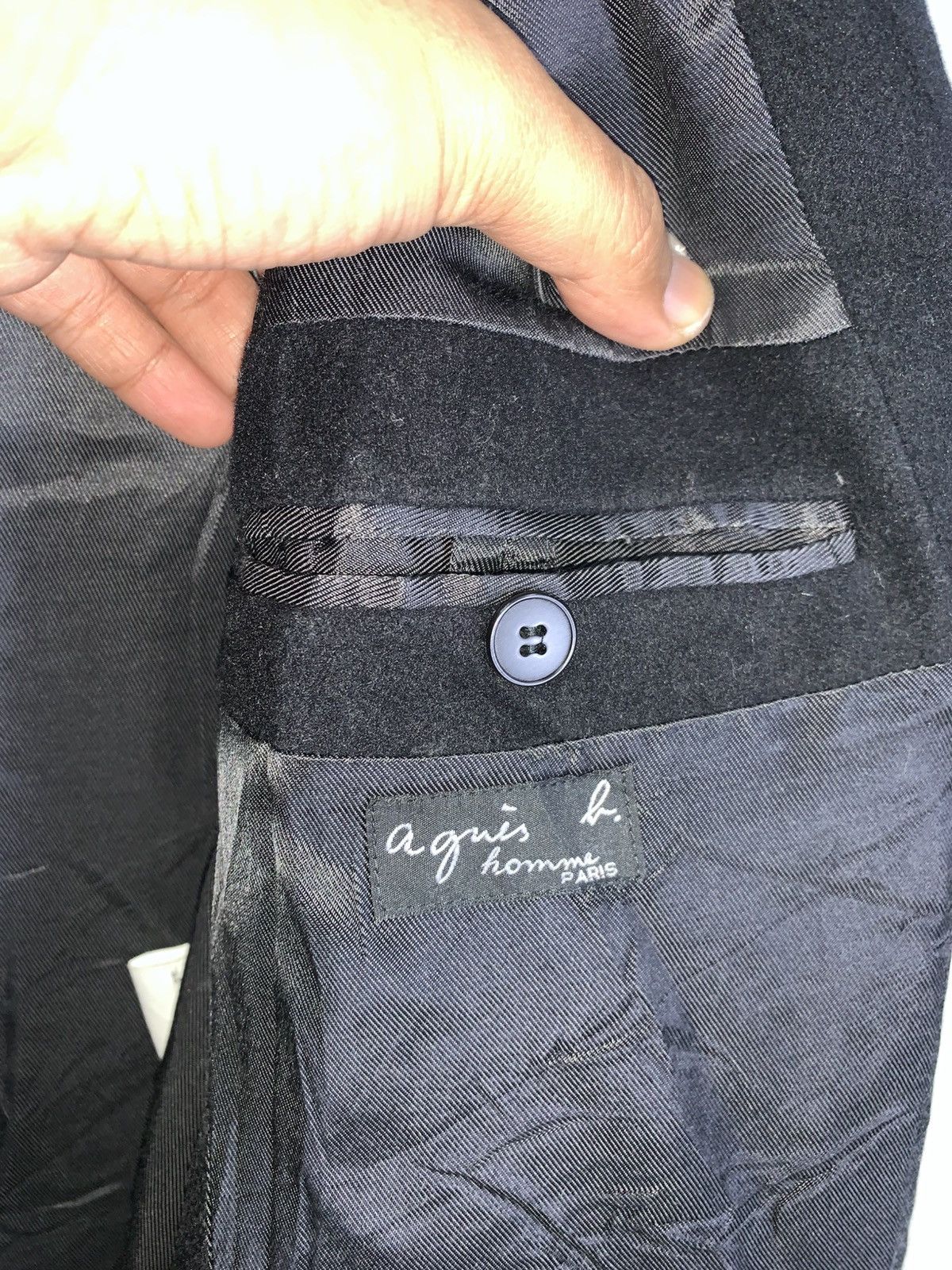 Vtg 90's Agnes B. Homme Paris Wool Long Jacket