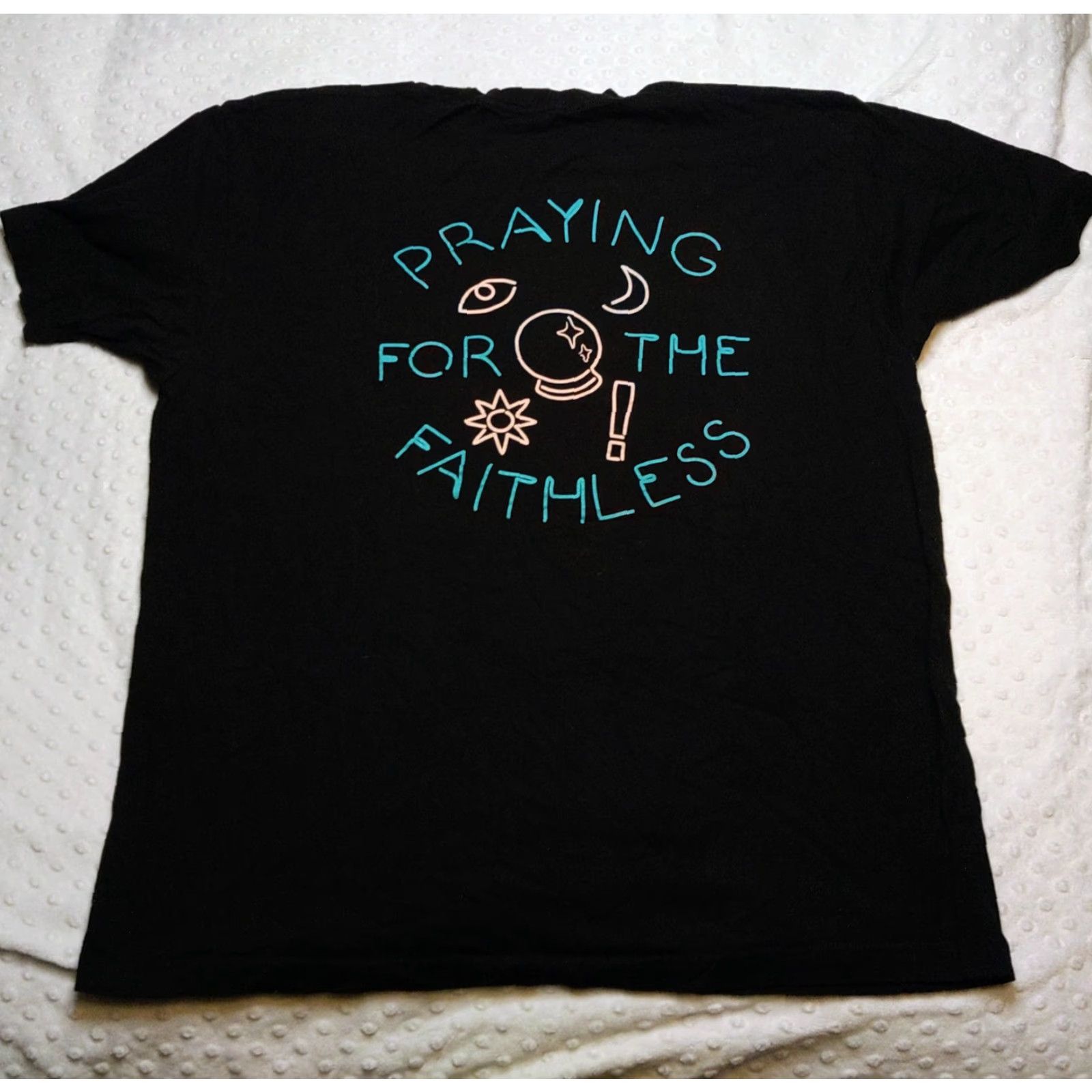 Praying Panic! At the Disco Praying for the Faithless Graphic T-Shirt 2XL Black Cotton Crew Neck Short Sleeve Logo Graphic Print Men Shirt Size US XXL / EU 58 / 5 - 4 Thumbnail