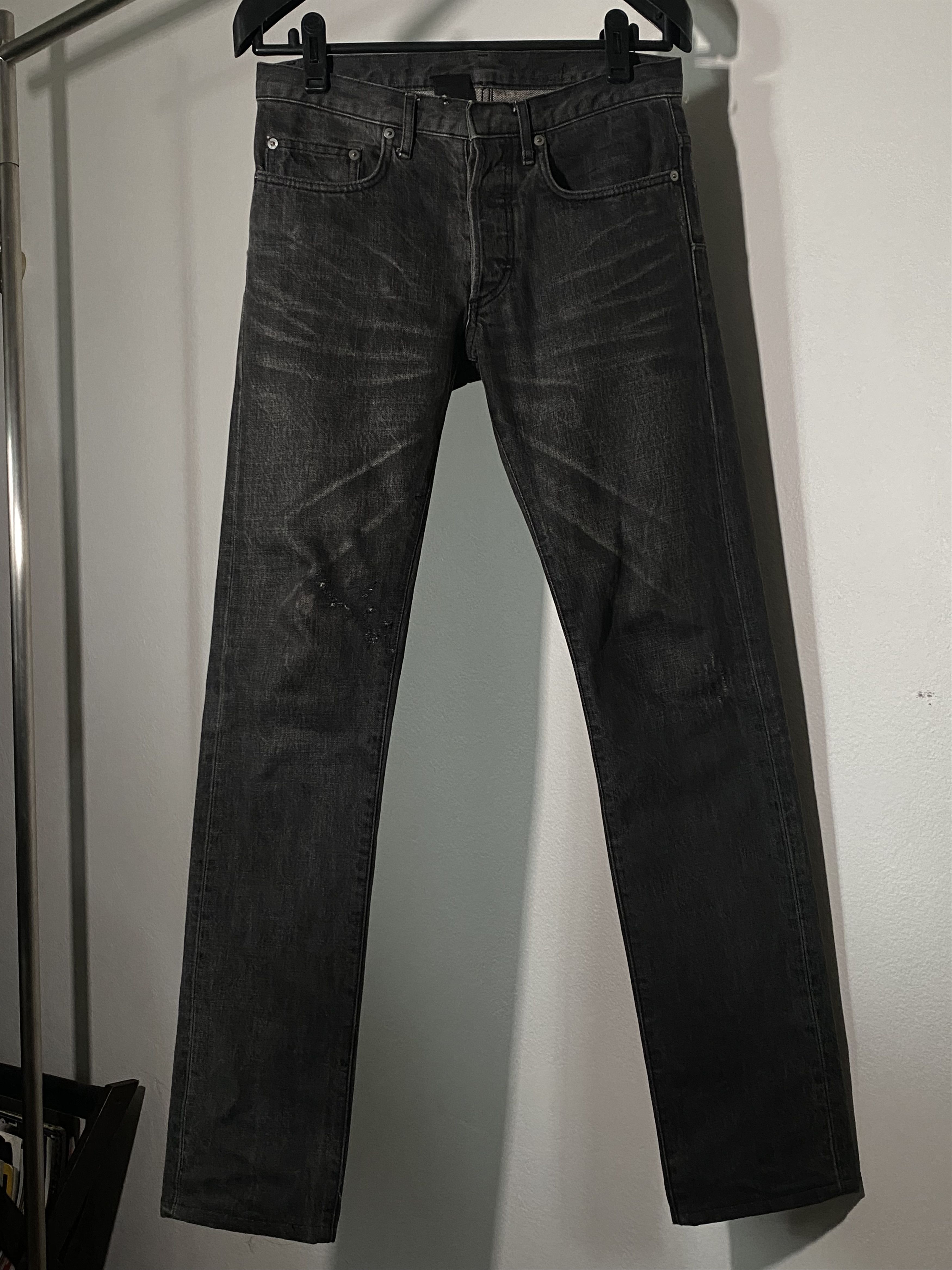 AW06 Dior Homme Clawmark Whiskered Denim Jeans Hedi Slimane, view 2