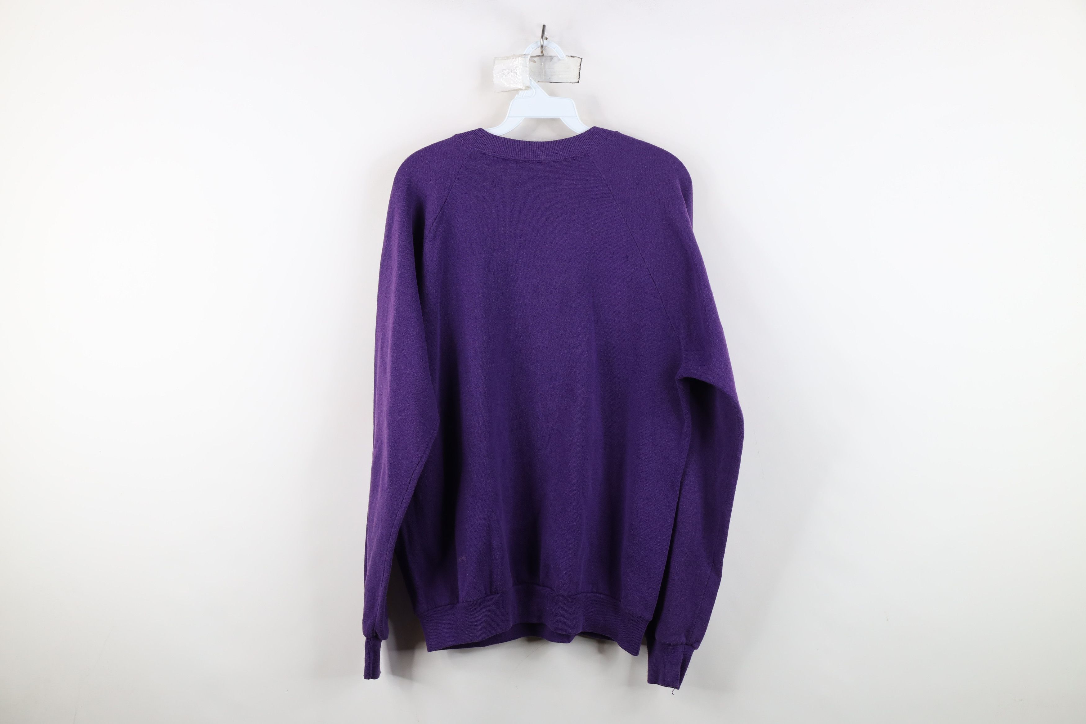 Vintage Vintage 90s Streetwear Spaniel Dog Sweatshirt Purple USA Size XL / US 12-14 / IT 48-50 - 12 Thumbnail