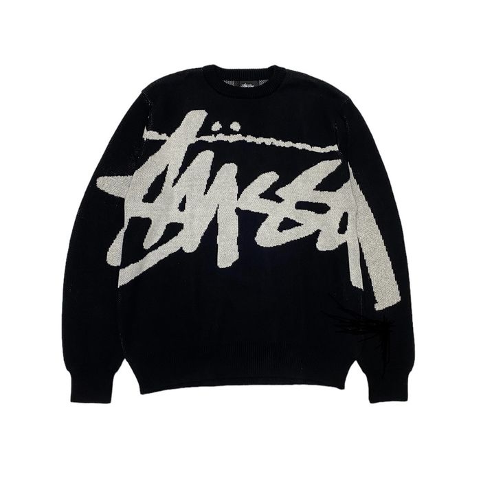 If Six Was Nine 🔥STUSSY STOCK LOGO KNIT SWEATER | Grailed