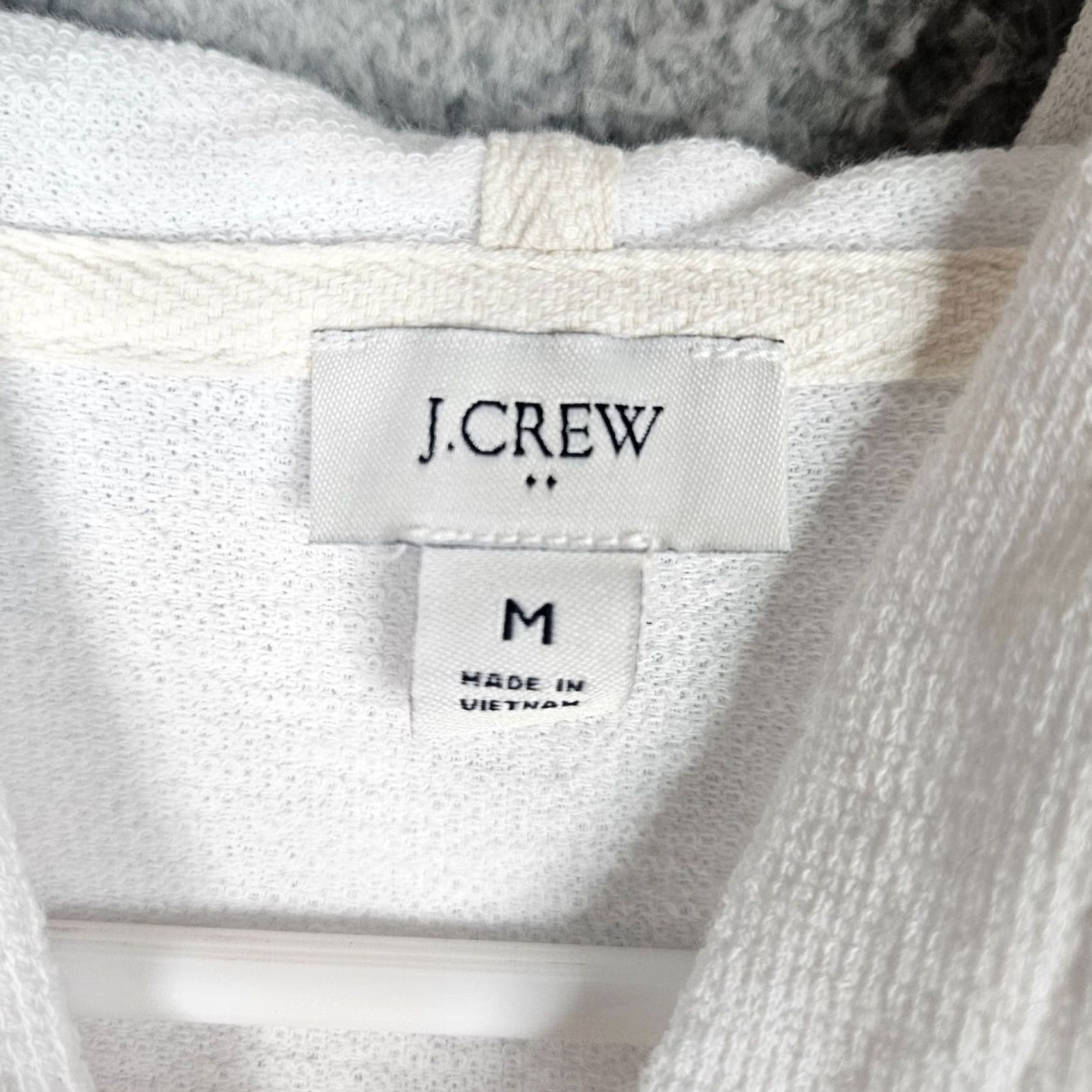 J.Crew J.CREW White Hooded Pullover Casual Top Women M Size M / US 6-8 / IT 42-44 - 3 Thumbnail