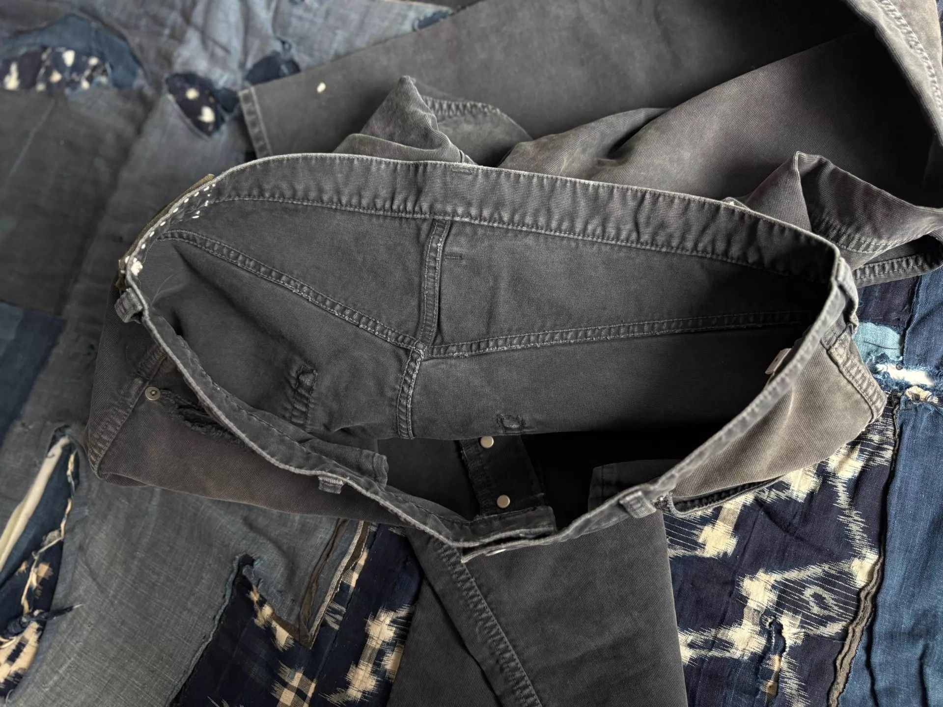Visvim VISVIM WIDE Washed Distressed Splatter Black Pants Size US 34 / EU 50 - 9 Thumbnail