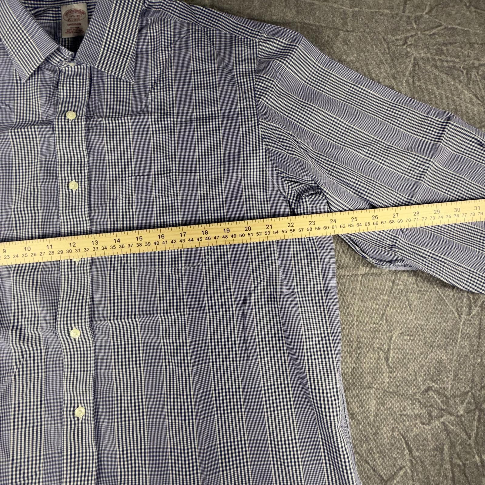 Brooks Brothers Brooks Brothers Shirt Men's 16 1/2 Blue Non-Iron Madison Size 42R - 2 Thumbnail