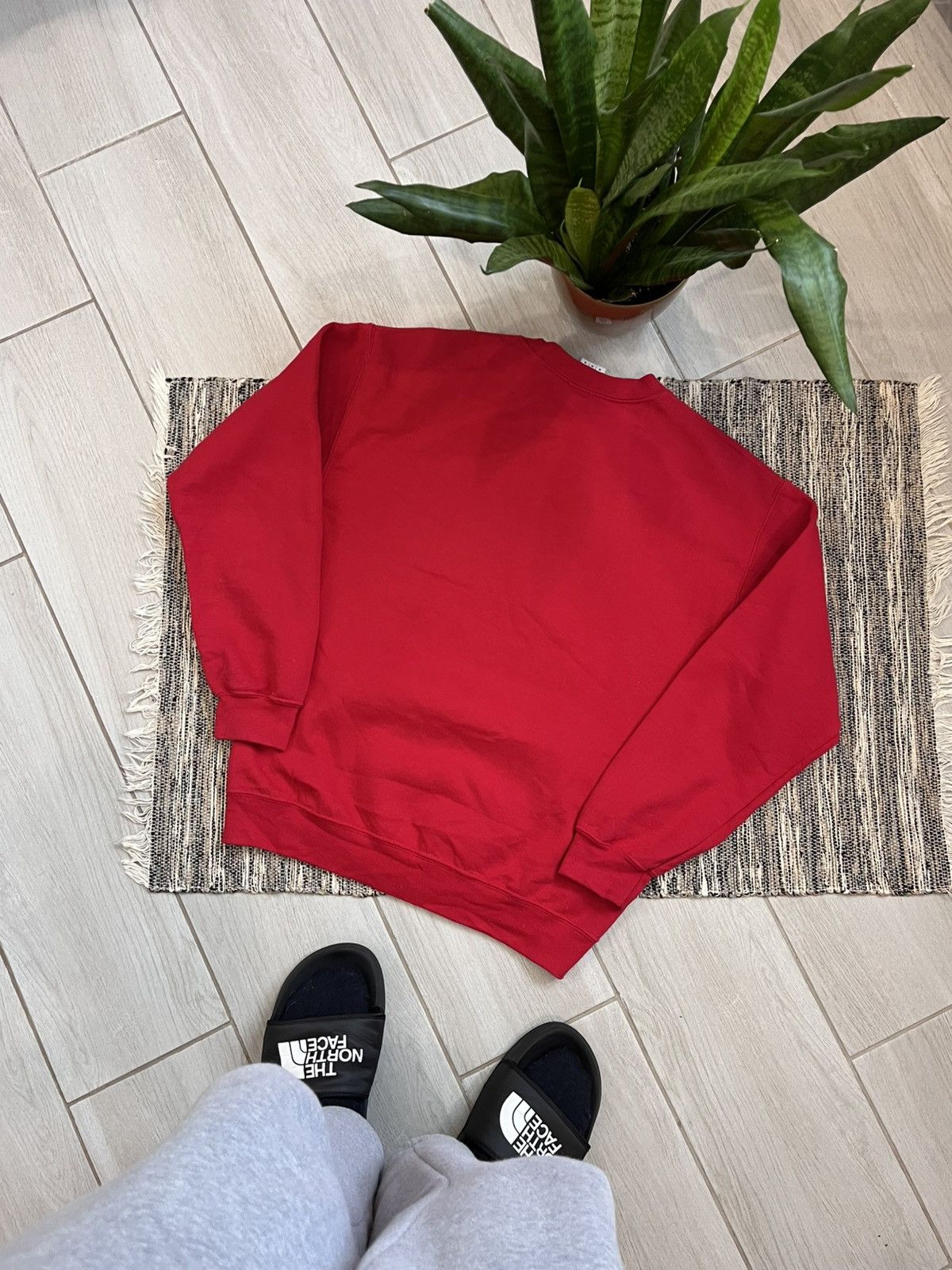Gildan × Vintage Vintage Gilden Blank Sweatshirt red fleece loose fit Size US M / EU 48-50 / 2 - 4 Thumbnail