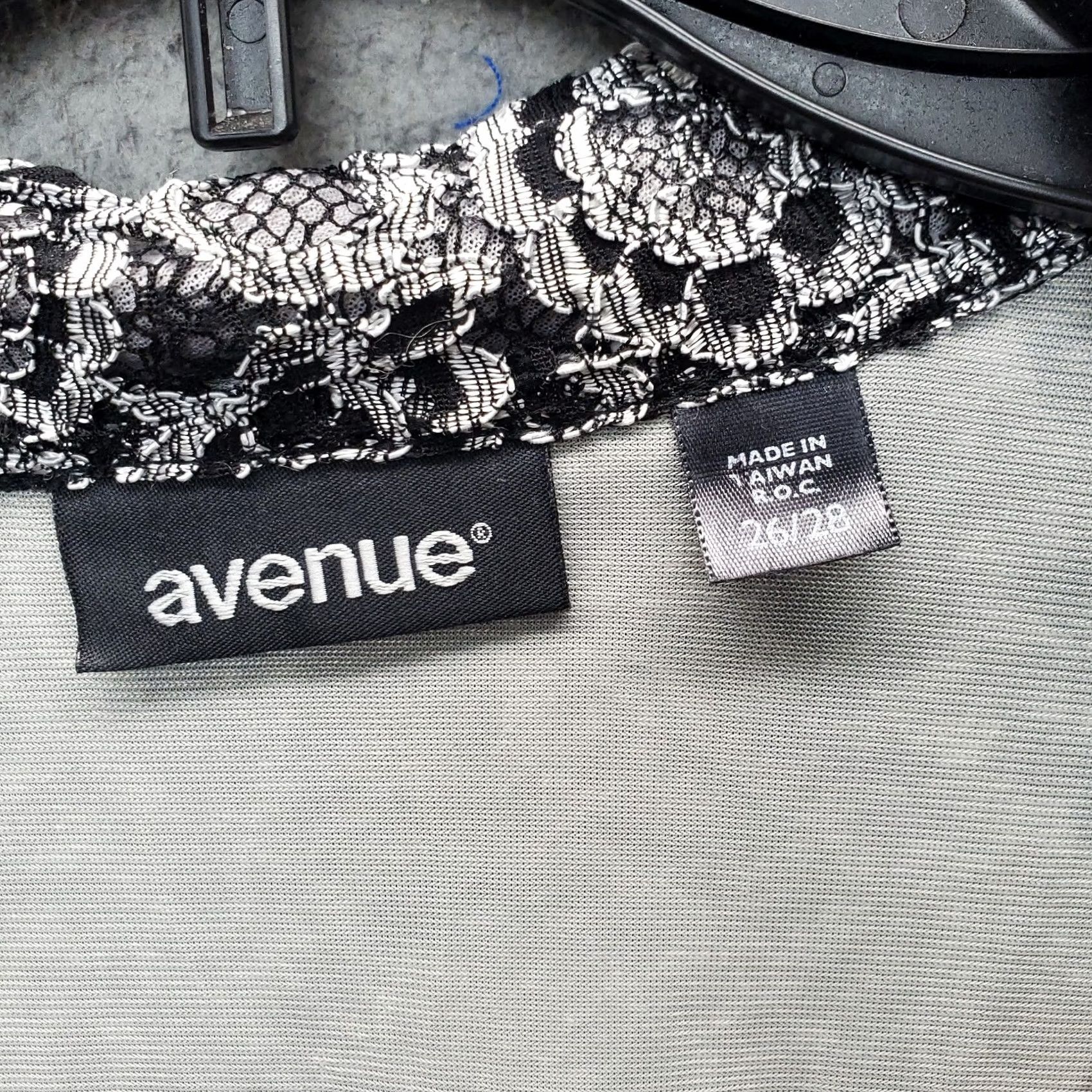 Avenue Avenue Shirt Womens 26/28 Multi Lace Floral Rayon Lined 3/4 Sleeve Button-Up Size 4XL / US 24-26 - 6 Thumbnail