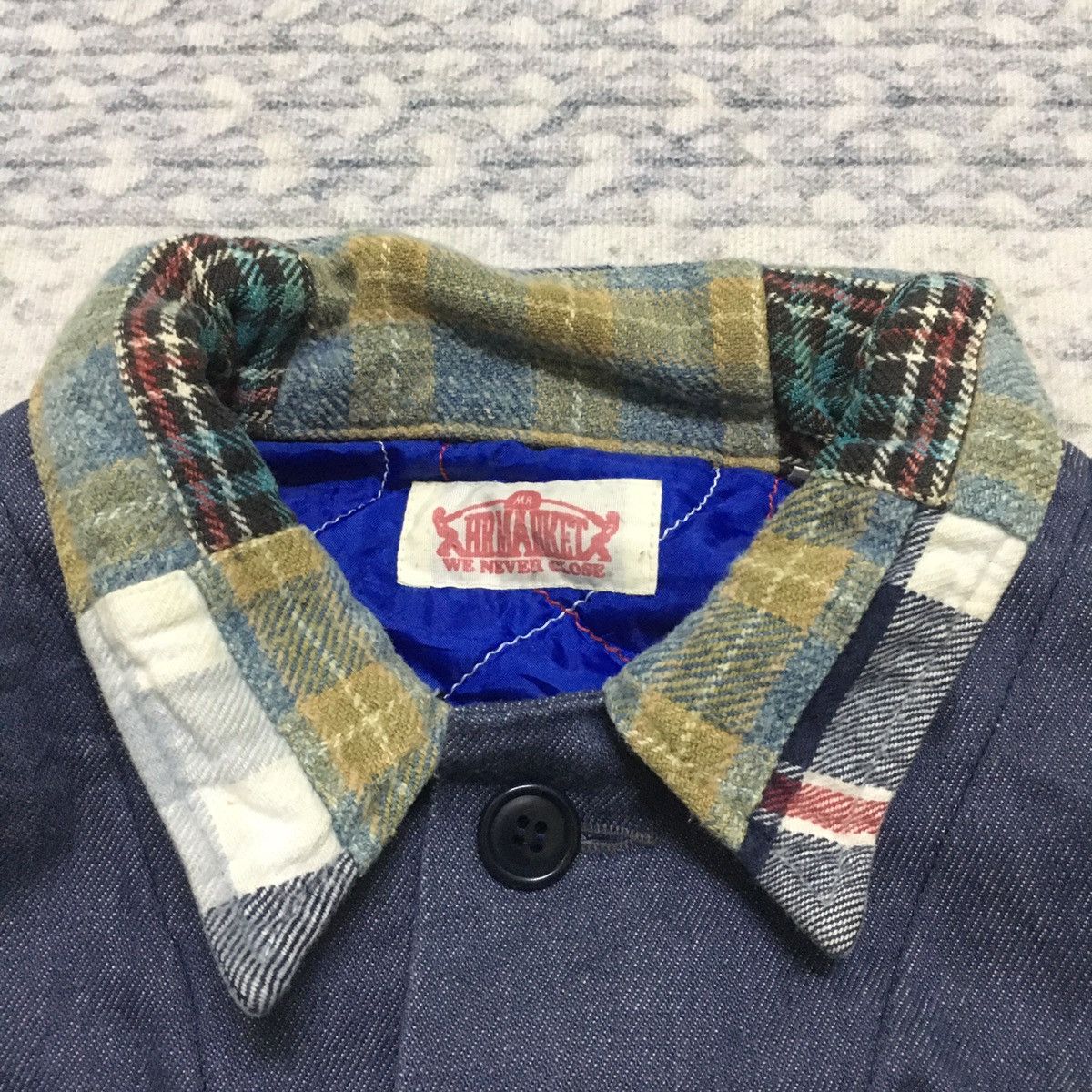 HOLLYWOOD RANCH MARKET Rare HR Market Artisanal Patchwork Denim Jacket Size US S / EU 44-46 / 1 - 6 Thumbnail
