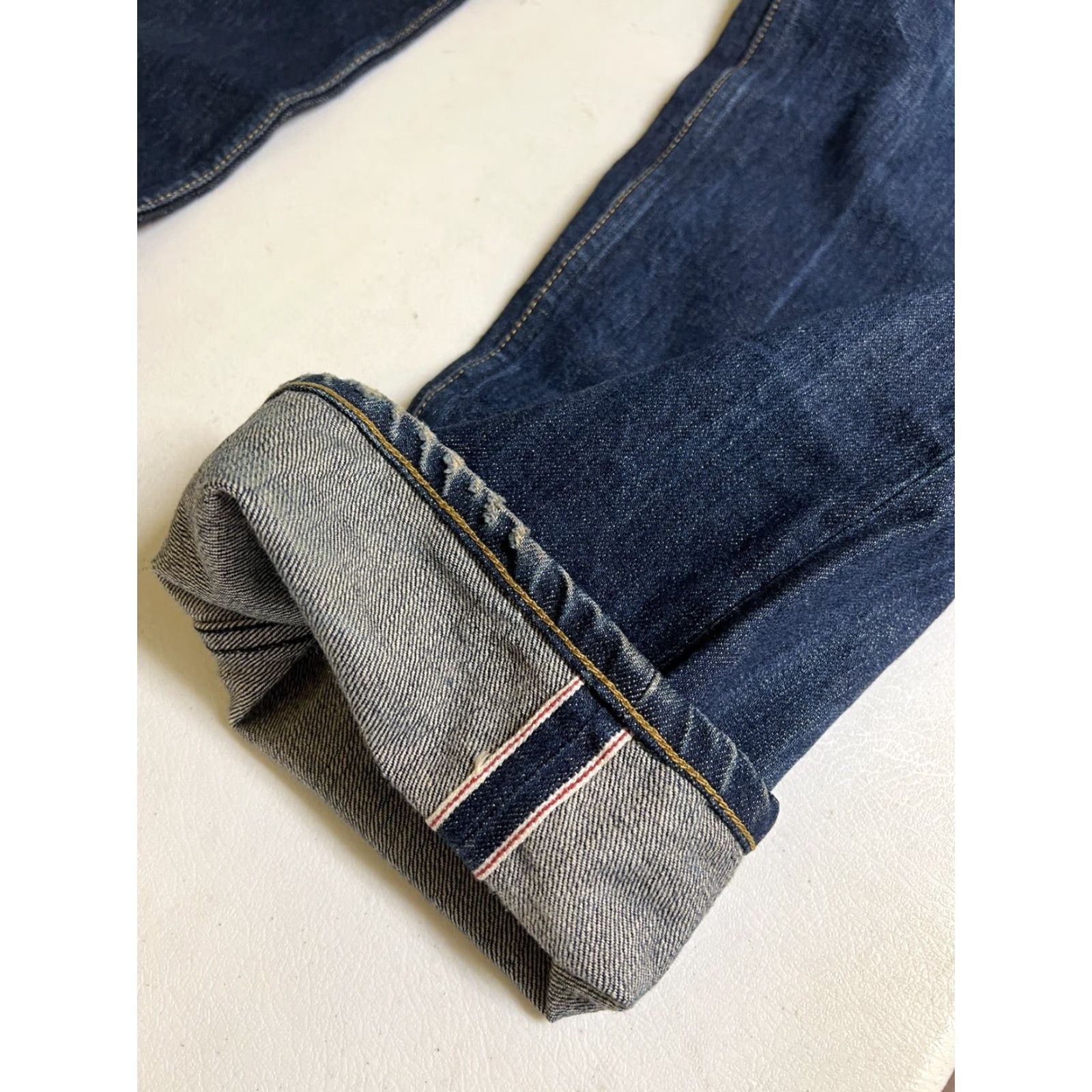 Albam VINTAGE Albam Jeans Denim 35x32 Distressed Regular Leg Men Straight USA Classic American Button Missing Size US 35 - 3 Thumbnail