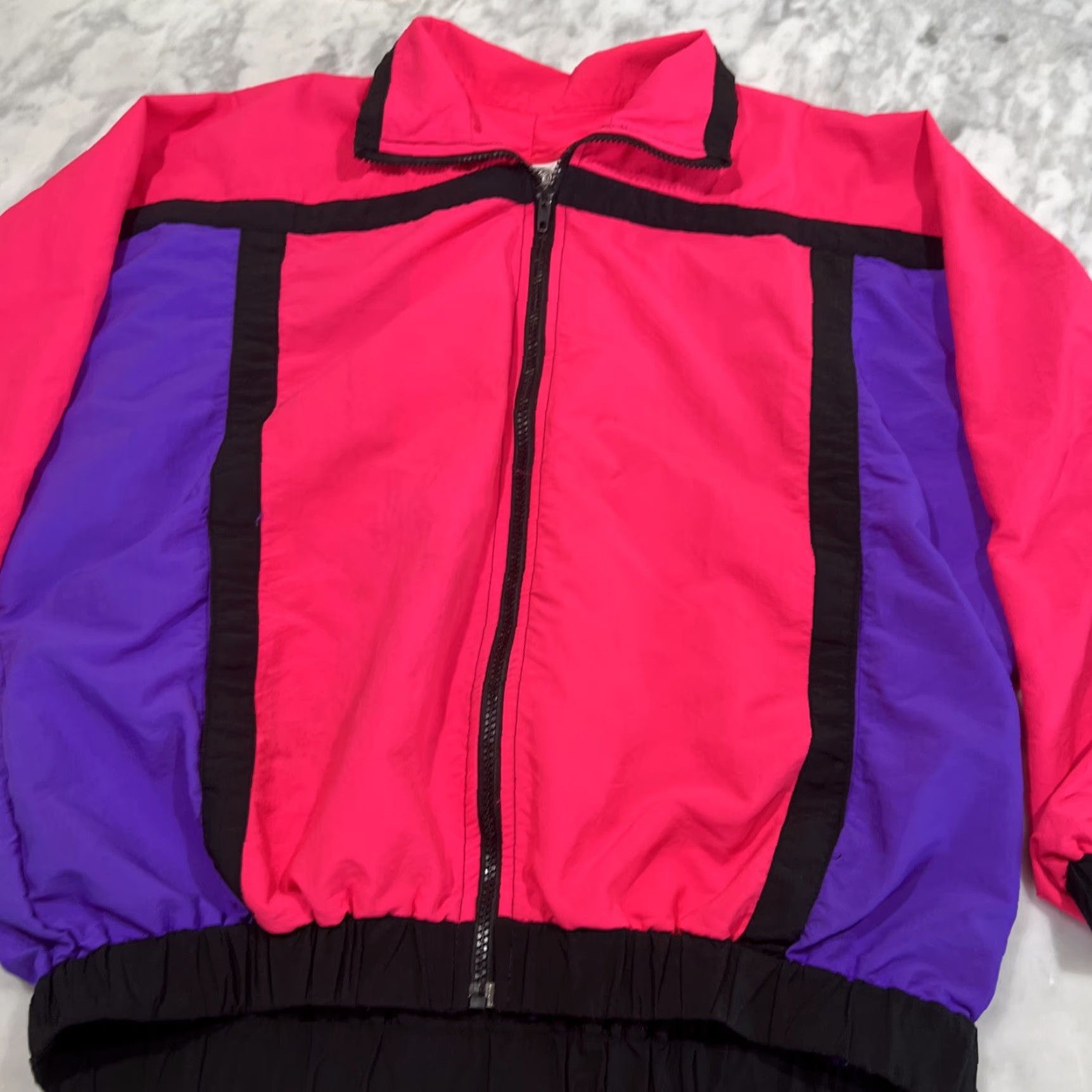 Catalina VINTAGE Sporting Life By Catalina Windbreaker XS Men Pink Purple Black Zip USA Adults XS Sportswear/Beach 1980s Size US XS / EU 42 / 0 - 3 Thumbnail