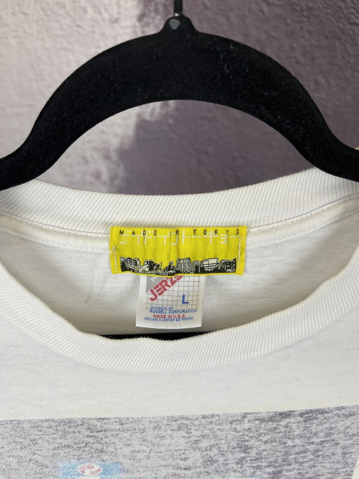 Japanese Brand Pachinko Cathedral 90s vintage Jerzees made in Tokyo USA tee Size US L / EU 52-54 / 3 - 6 Thumbnail