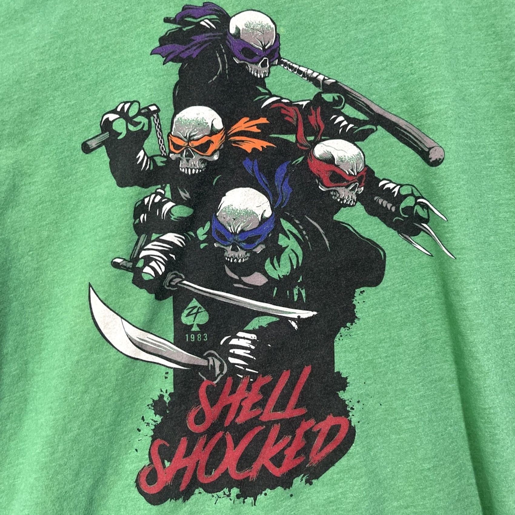 Vintage Zero Foxtrot Shirt Mens Small Green Shell Shocked Teenage Mutant Ninja Turtles Shirt Size US S / EU 44-46 / 1 - 3 Thumbnail