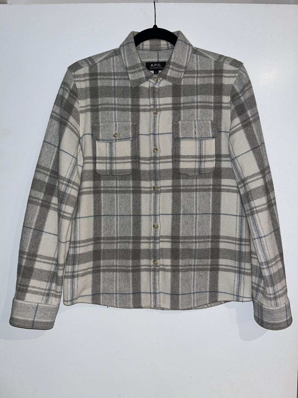 A.P.C. Wool Plaid checkered shirt Size US S / EU 44-46 / 1 - 1 Thumbnail