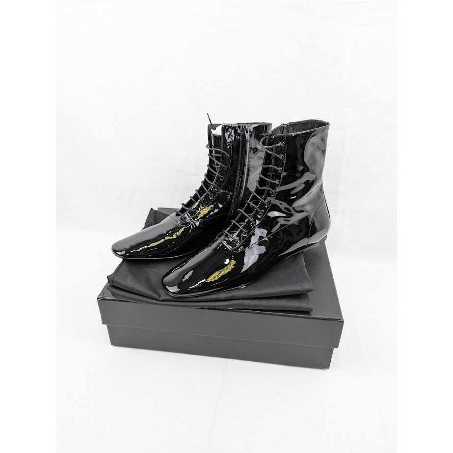 Saint Laurent Paris o1rshd1 Tadzio 05 High-Top Lace Boots in Nero Size US 12 / EU 45 - 20 Thumbnail