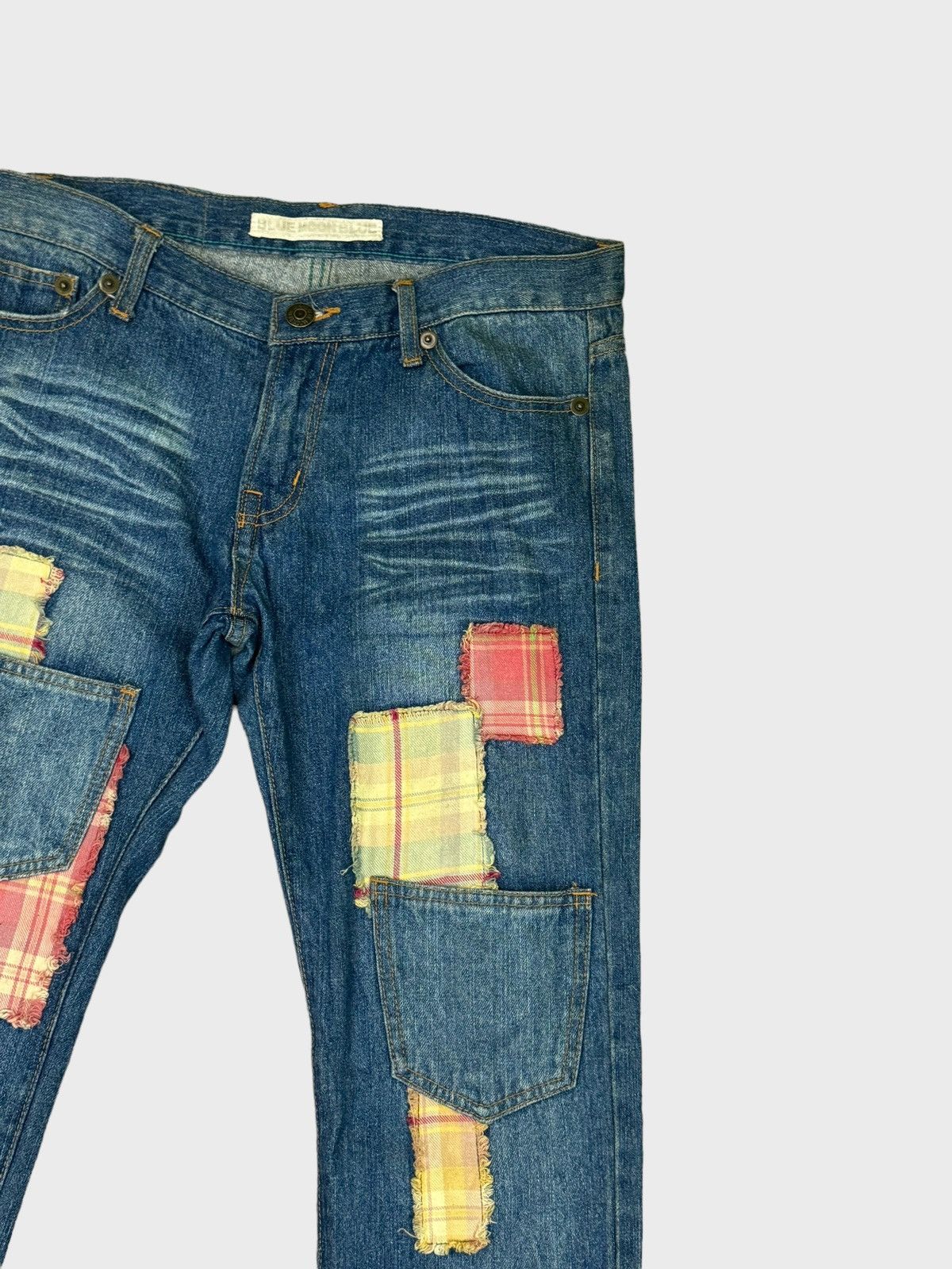 Designer × Japanese Brand BLUE MOON BLUE Patchwork 6 Pocket Distressed Denim Pants Size US 31 - 5 Thumbnail