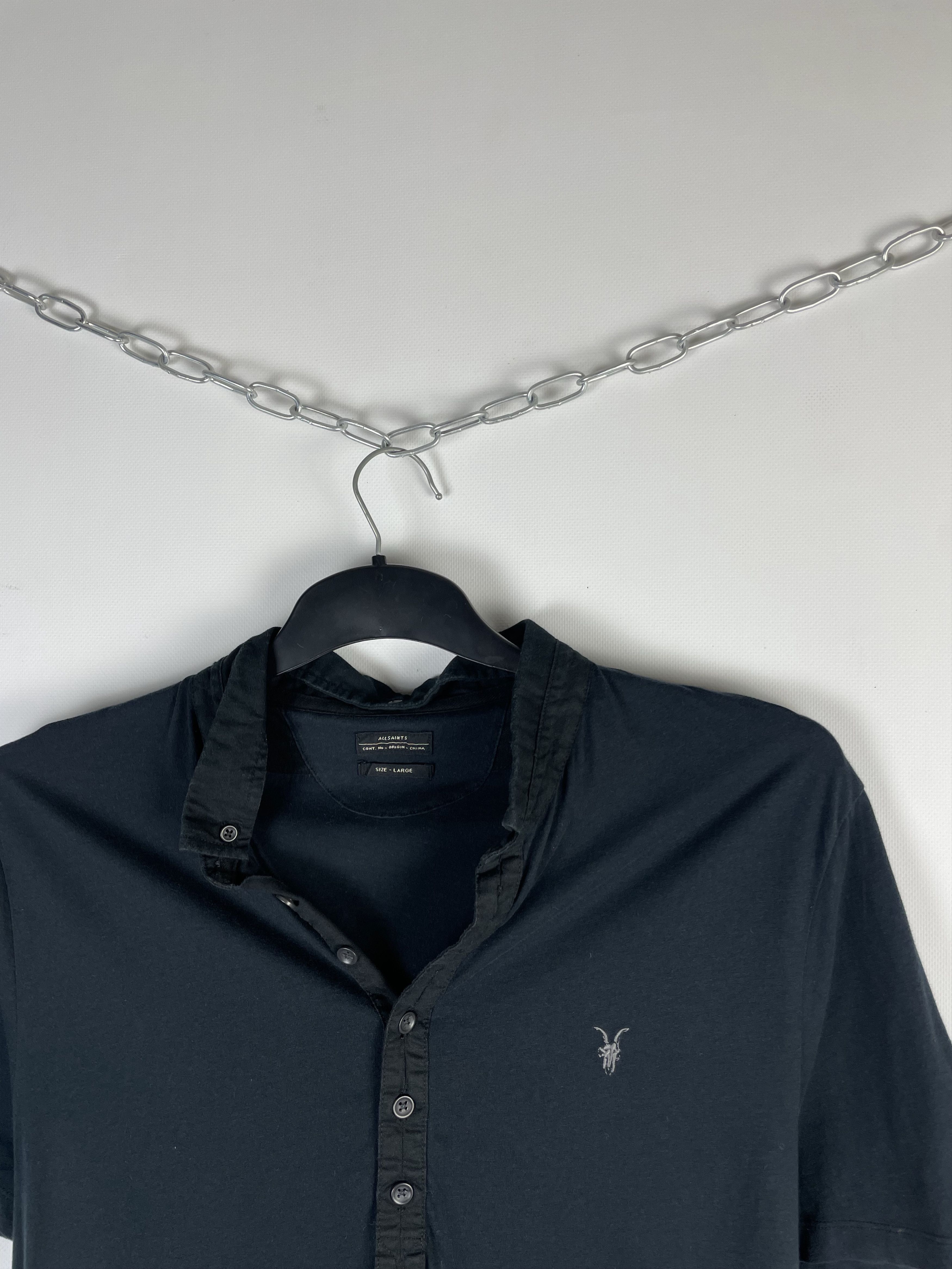 Allsaints × Vintage Vintage Y2K Allsaints T Shirt Polo Size US L / EU 52-54 / 3 - 4 Thumbnail