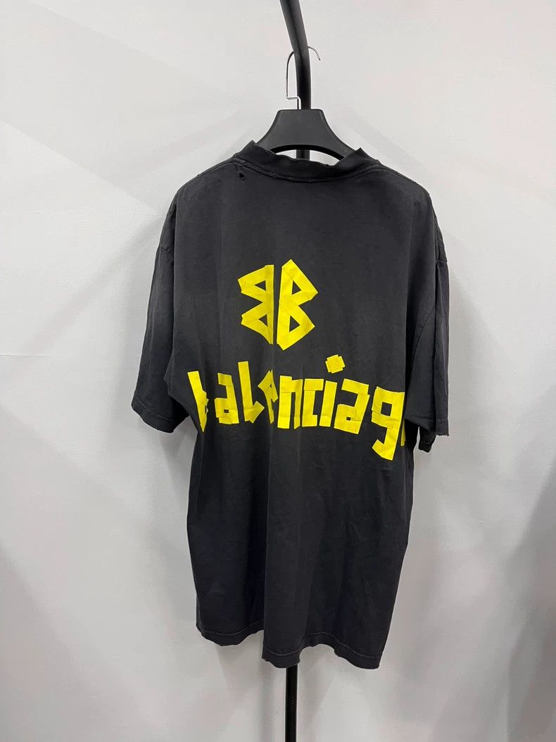 Balenciaga Balenciaga Tape Tape Made Old Short Sleeve T-Shirt Size US S / EU 44-46 / 1 - 2 Thumbnail