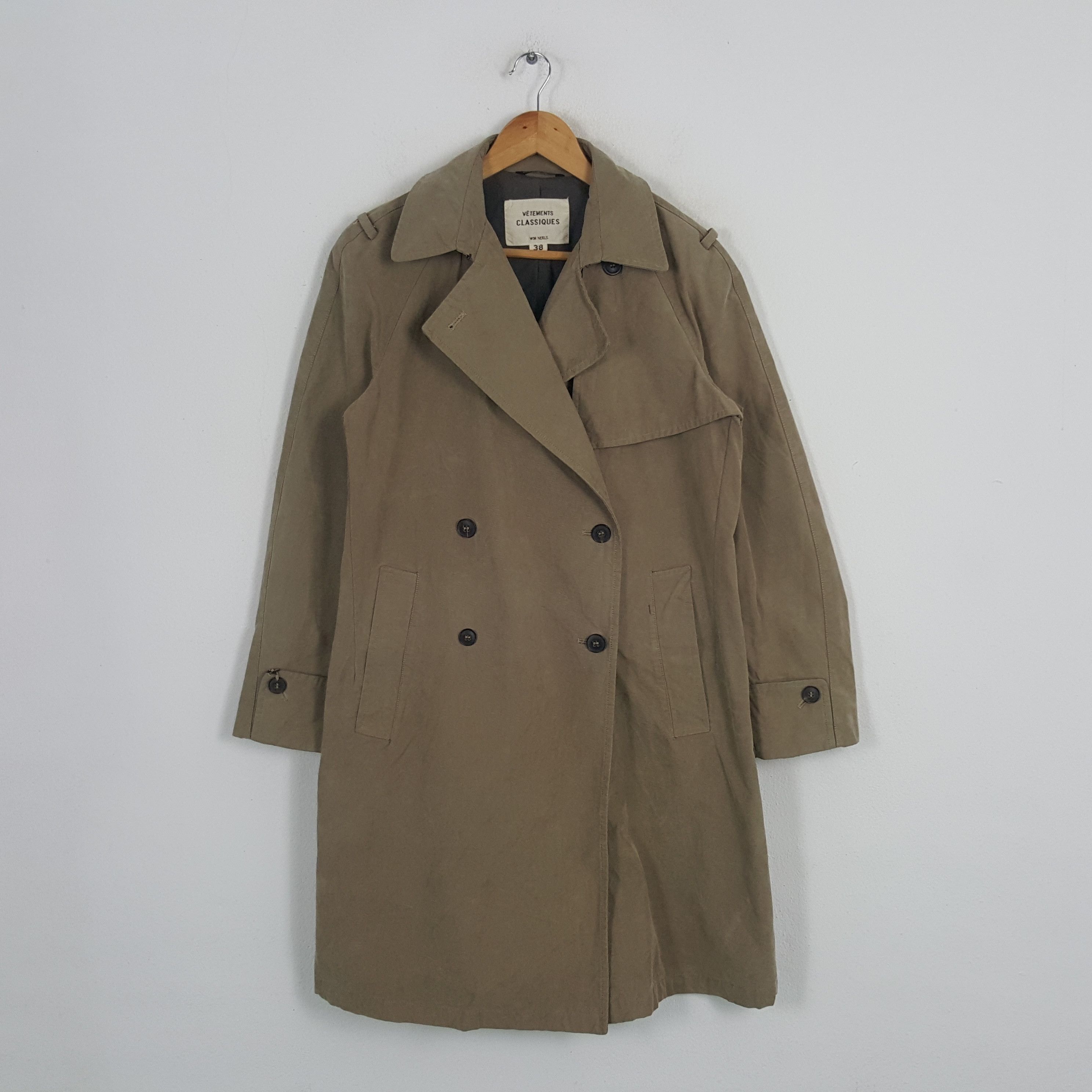 Vintage Vintage Vetements Classiques French Brand Trench Jacket Size US M / EU 48-50 / 2 - 1 Thumbnail