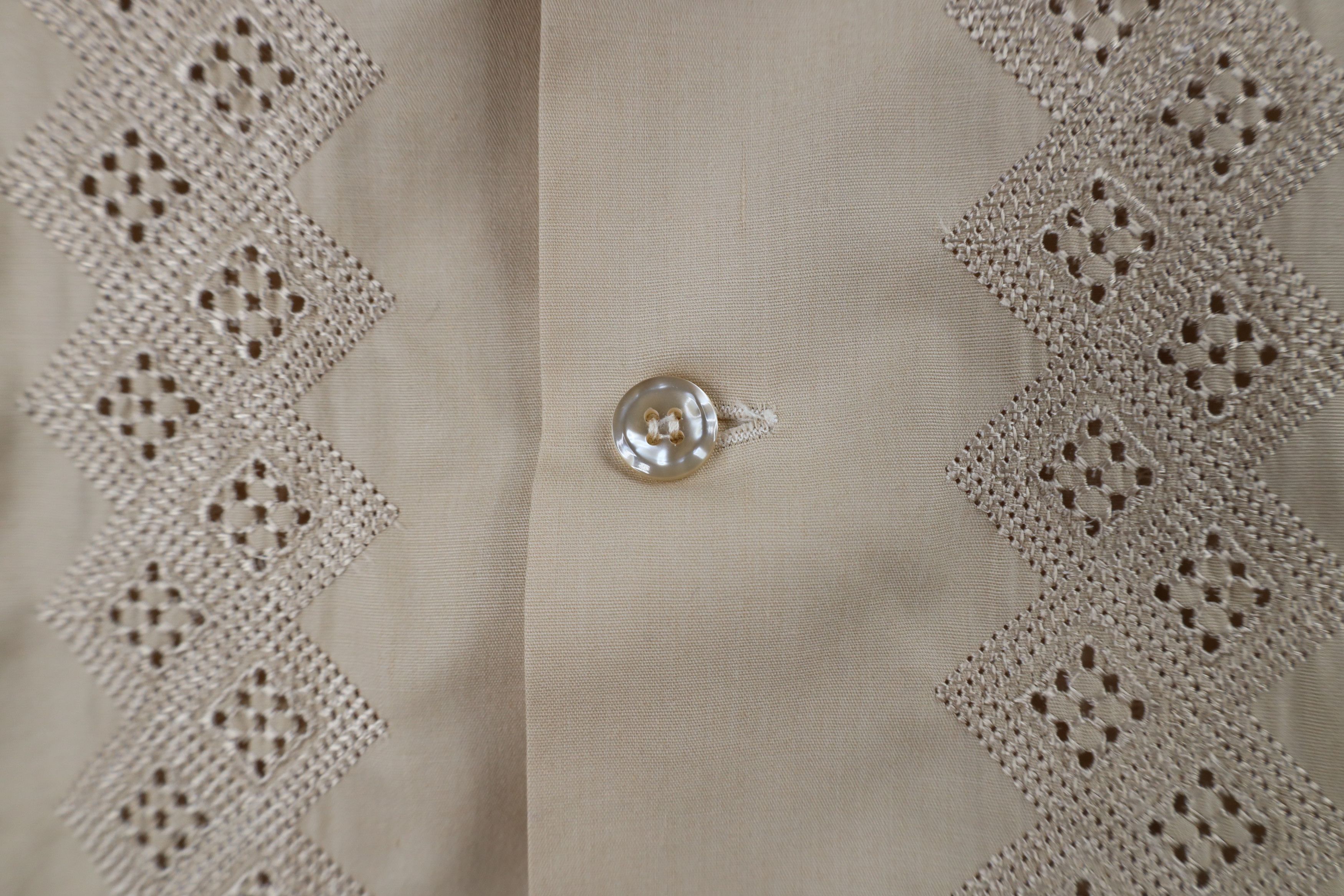 Vintage Vintage 60s 70s Rockabilly Knit Beach Wedding Button Shirt Size US M / EU 48-50 / 2 - 7 Thumbnail