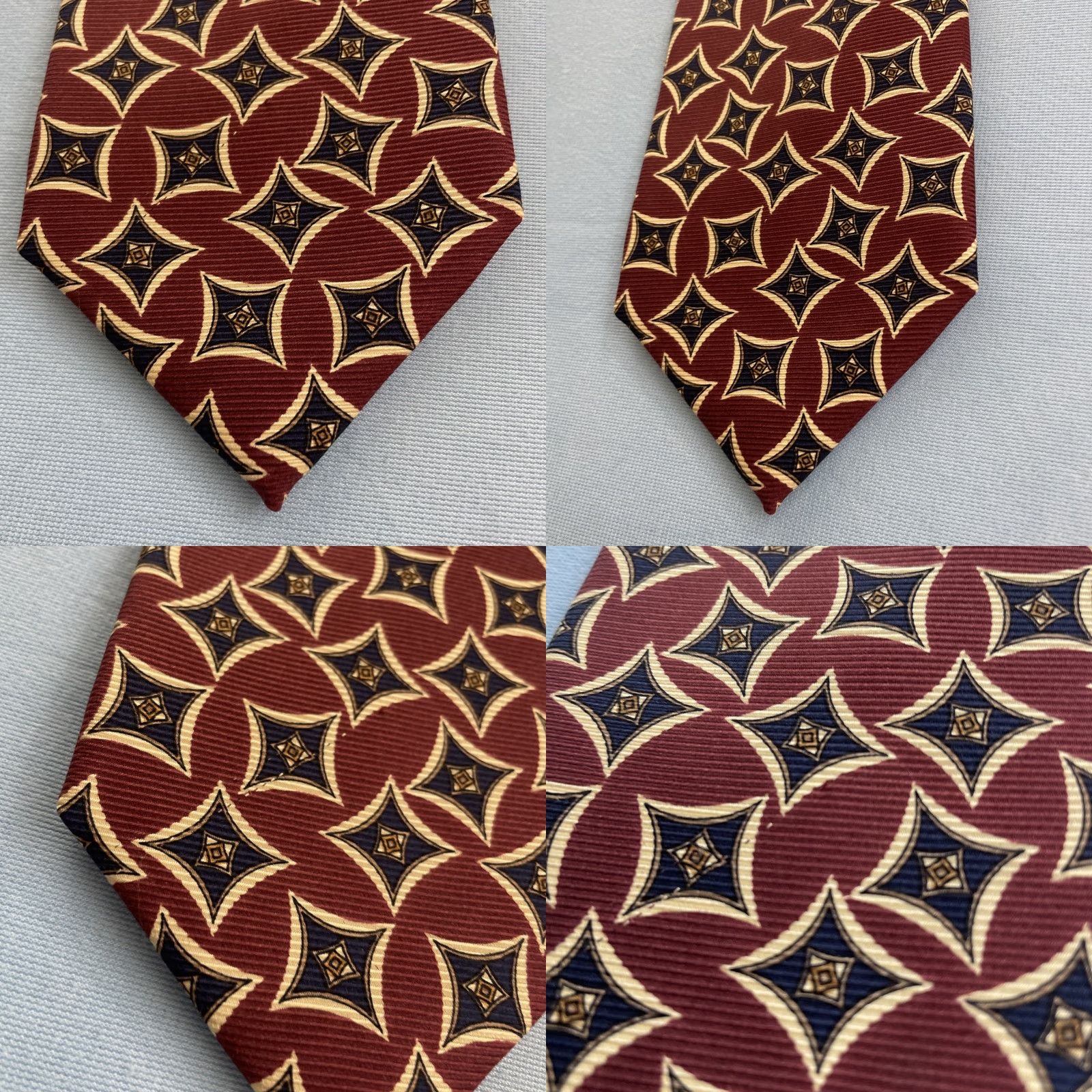 Vintage VINTAGE Ferrel Reed Tie 59" Silk STAR Red Gold Wide Neck 4x59" USA NWT Flaw Mens Size ONE SIZE - 8 Thumbnail