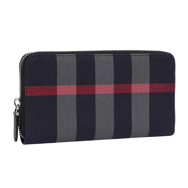 Burberry o1w1db10126 Size: OS / Check Canvas U-Shaped Zipper Wallet Size ONE SIZE - 1 Thumbnail