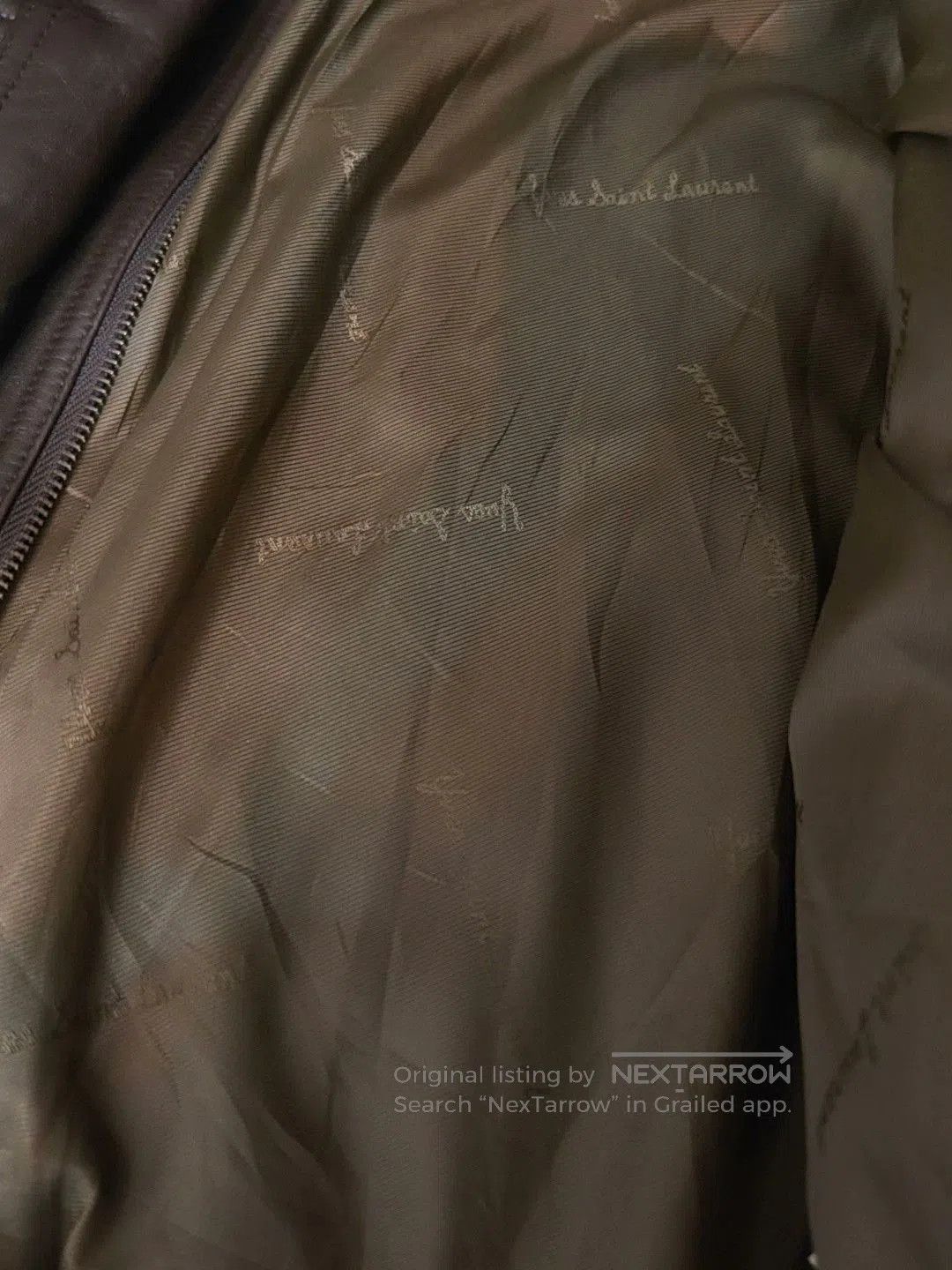 Saint Laurent Paris YSL Vintage Brown Men's Leather Jacket. Size US L / EU 52-54 / 3 - 8 Thumbnail