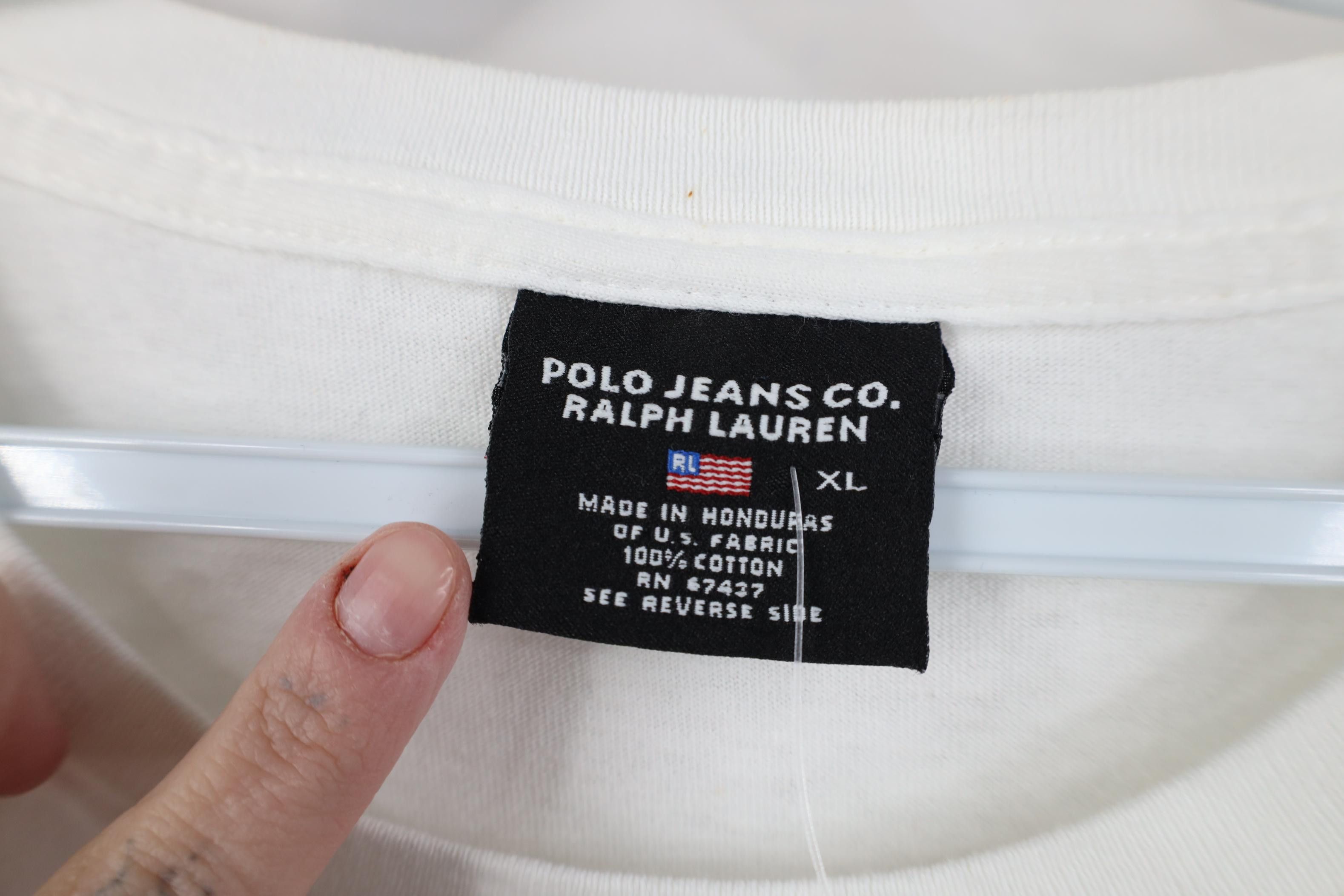 Polo Ralph Lauren Deadstock Vintage 90s Y2K Ralph Lauren Football T-Shirt Size US XL / EU 56 / 4 - 7 Thumbnail