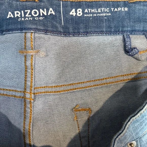 Arizona Jean Co. Arizona Men's Athletic Tapered Distressed Denim Jeans 48x29 Size US 44 / EU 60 - 5 Thumbnail