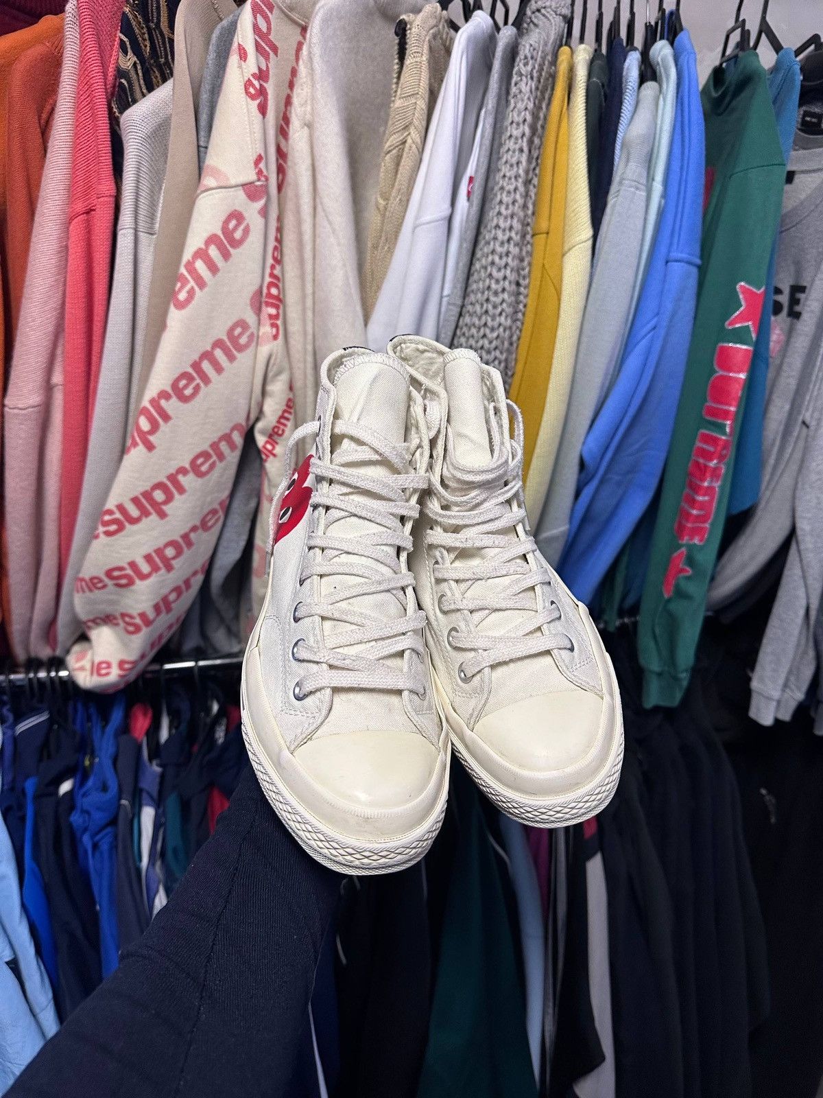 CDG by Comme des Garcons Vintage CDG Comme Des Garcons Play Converse Sneakers US 10 Size US 10 / EU 43 - 4 Thumbnail