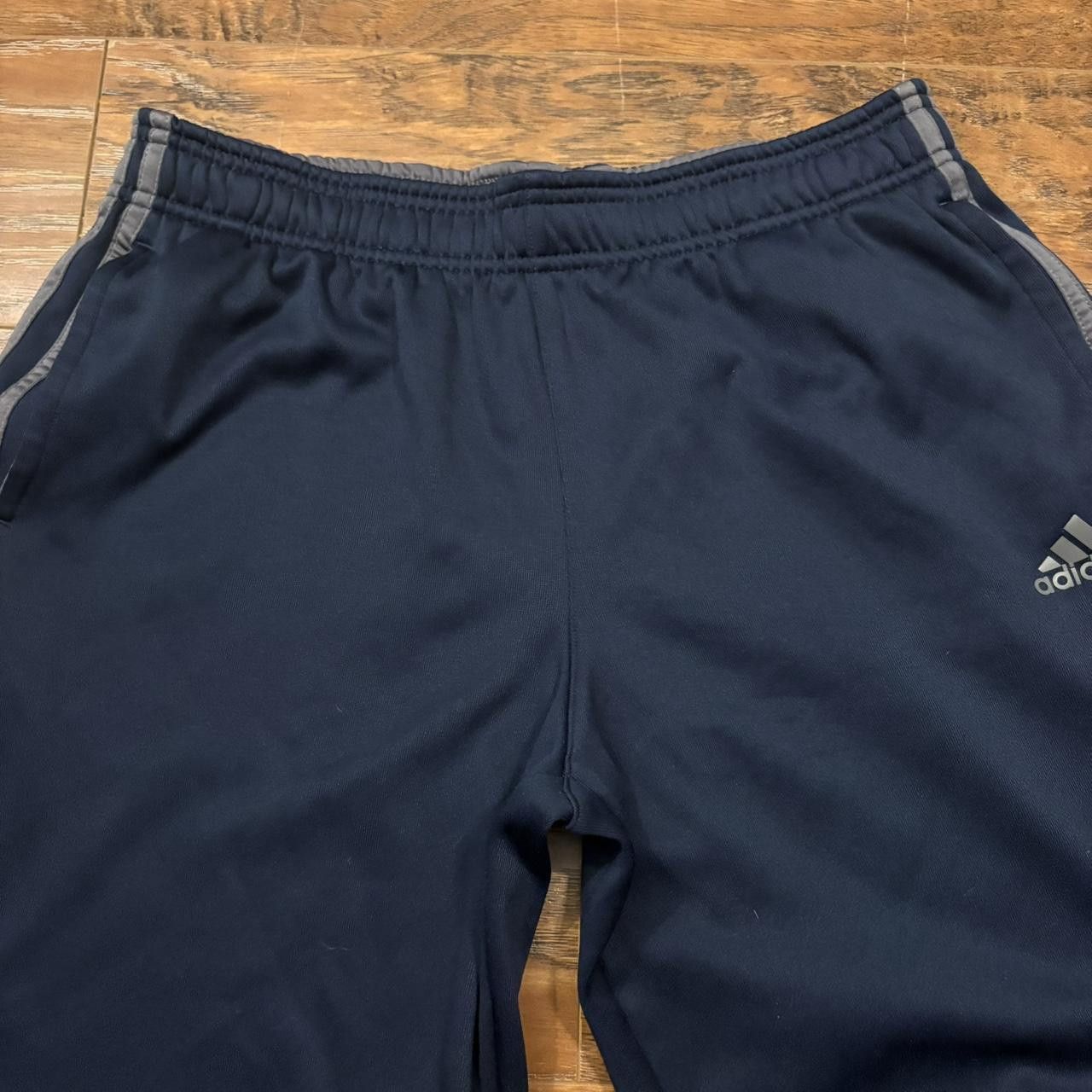 Adidas Crazy Vintage Y2K/2000s Baggy Adidas Navy Blue Striped Sweatpants! Size US 30 / EU 46 - 8 Thumbnail