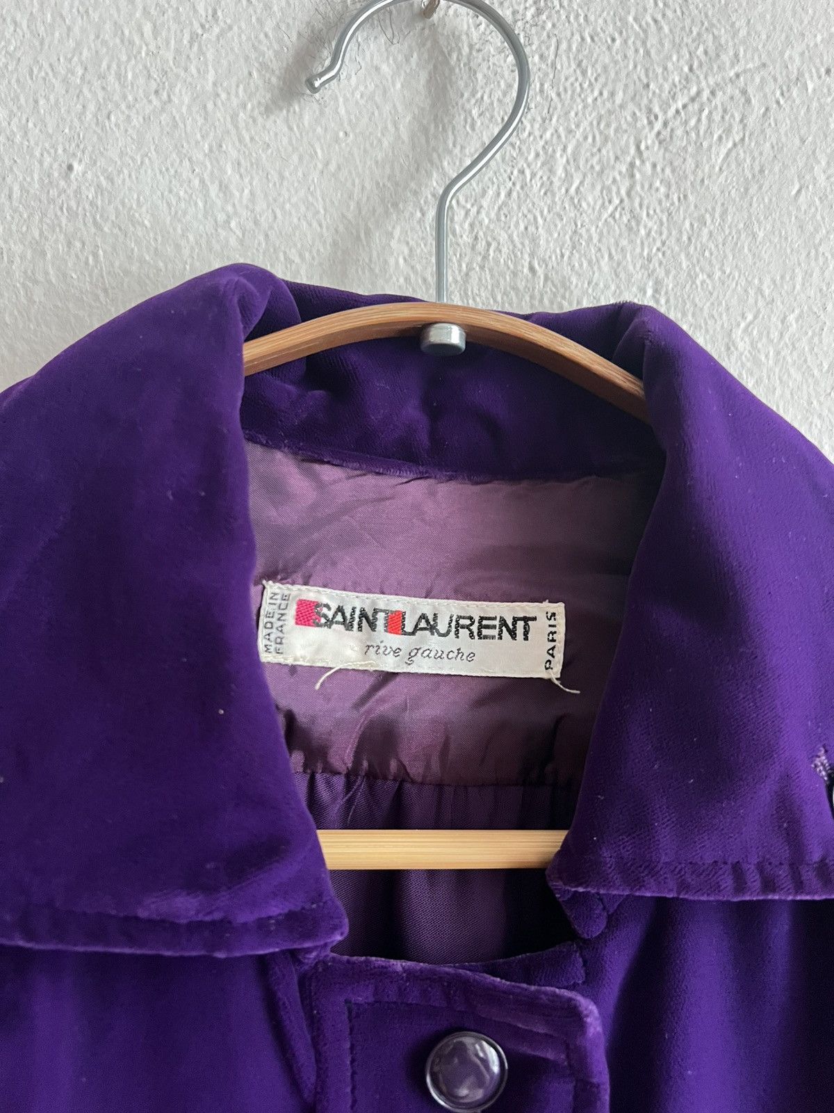 Saint Laurent Paris Saint Laurent Rive Gauche velours button up dress Size S / US 4 / IT 40 - 3 Thumbnail