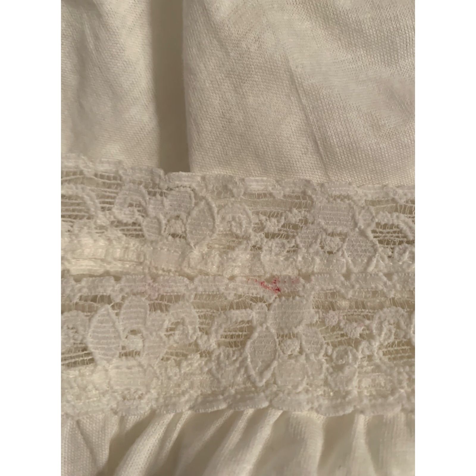 Vintage VINTAGE Amply Sized White Cotton Lace Trim Full Brief Panties Plus Sz 22/24 NOS Made in USA Womens Granny 1970s? Size 40" / US 18 - 7 Thumbnail