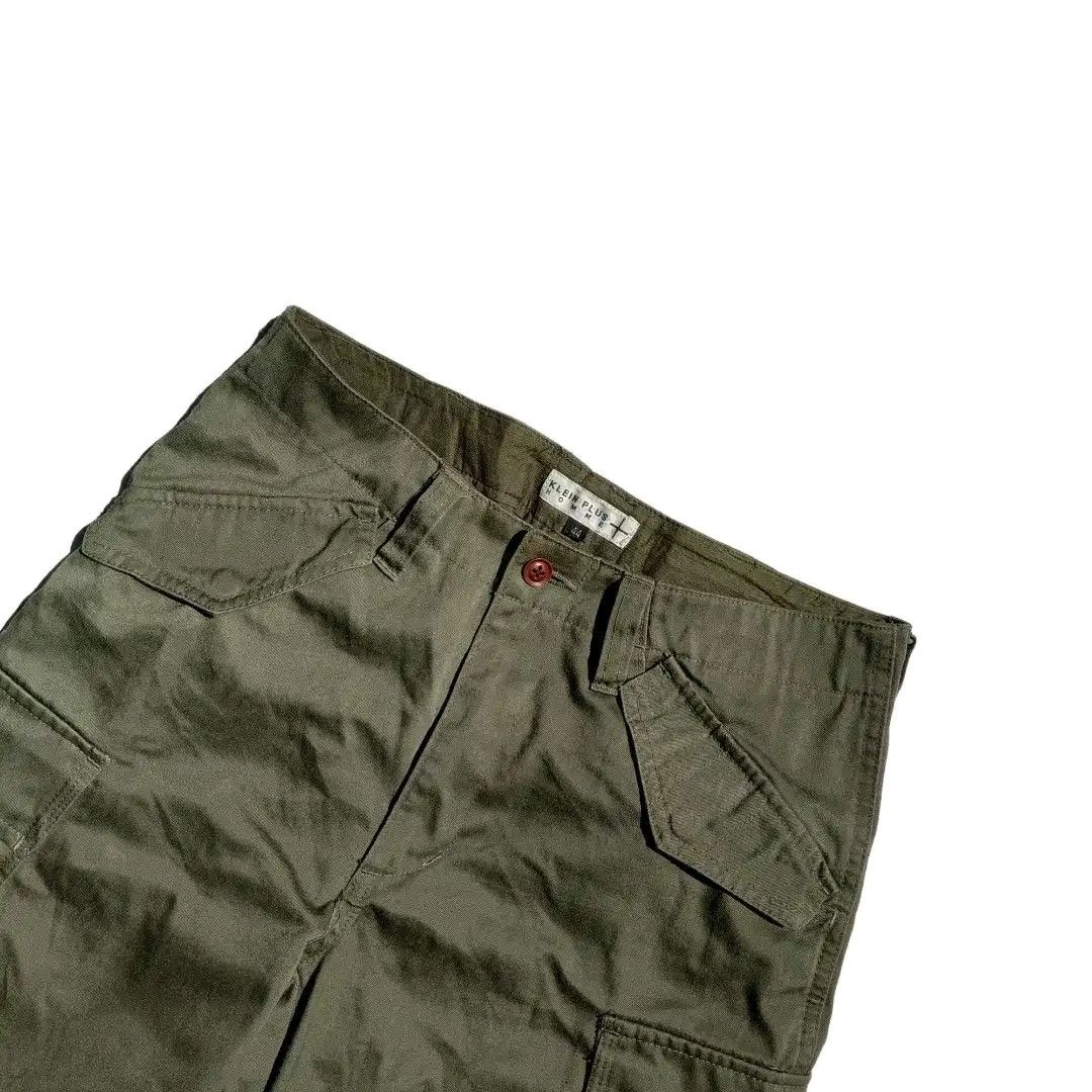 Japanese Brand Klein Plus Homme Japanese Brand Olive Green Cargo Pants Size US 28 / EU 44 - 2 Thumbnail