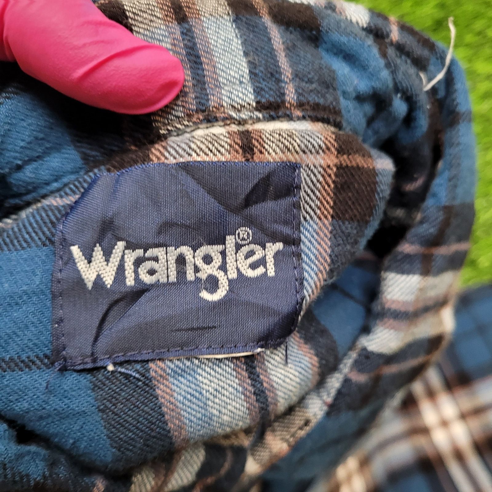 Wrangler VTG Wrangler Western Pearl Snap Flannel Oversized XL Baggy Size US XL / EU 56 / 4 - 4 Thumbnail