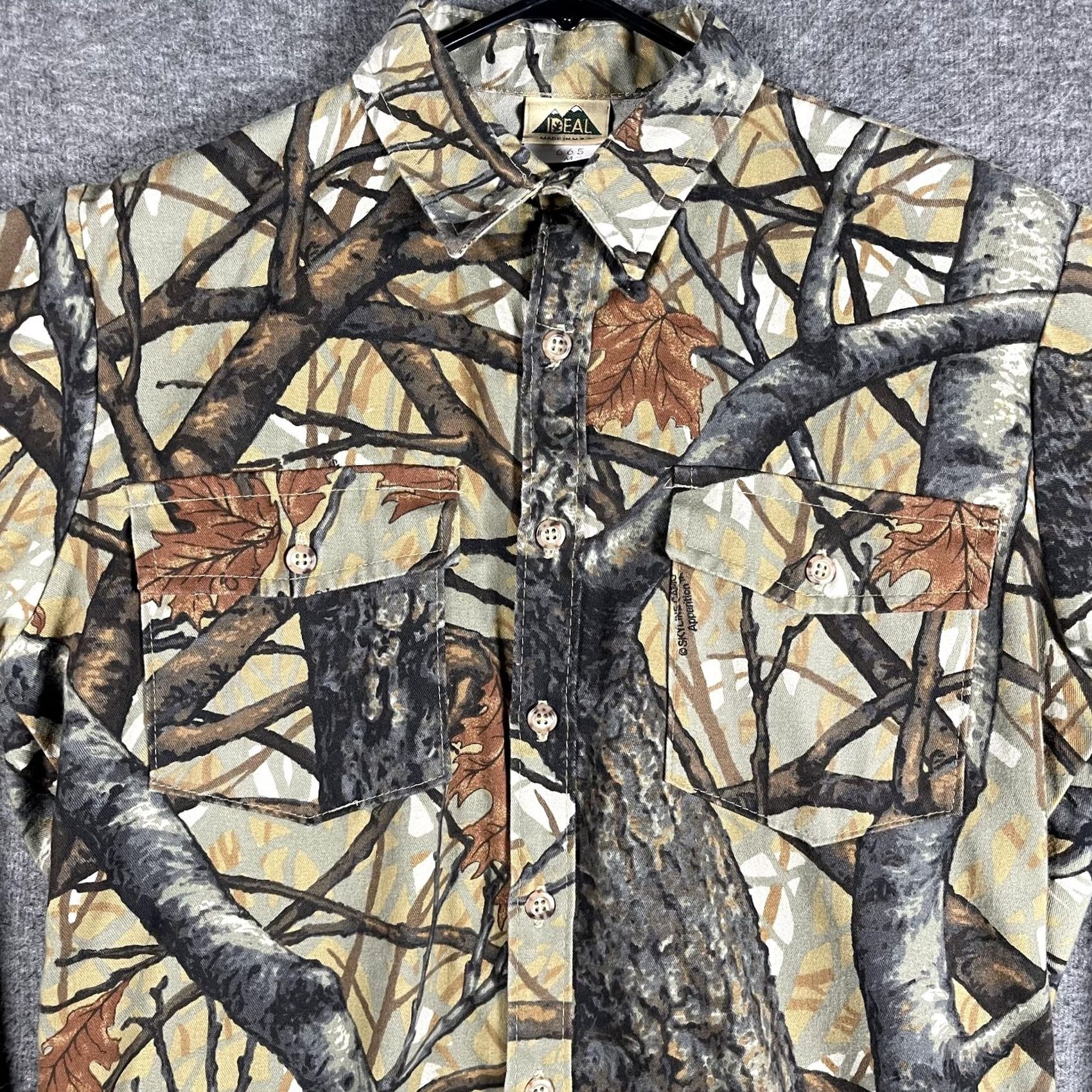 IDEA VINTAGE Ideal Hunting Shirt Mens Medium Camouflage Long Sleeve Button Up USA Size US M / EU 48-50 / 2 - 2 Thumbnail