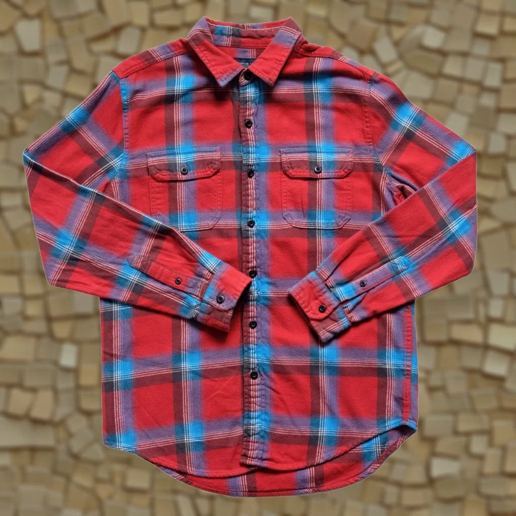 Vintage VINTAGE American Eagle Shirt Plaid Flannel Red 90s Button-Down Cotton M Mens Size US M / EU 48-50 / 2 - 1 Thumbnail