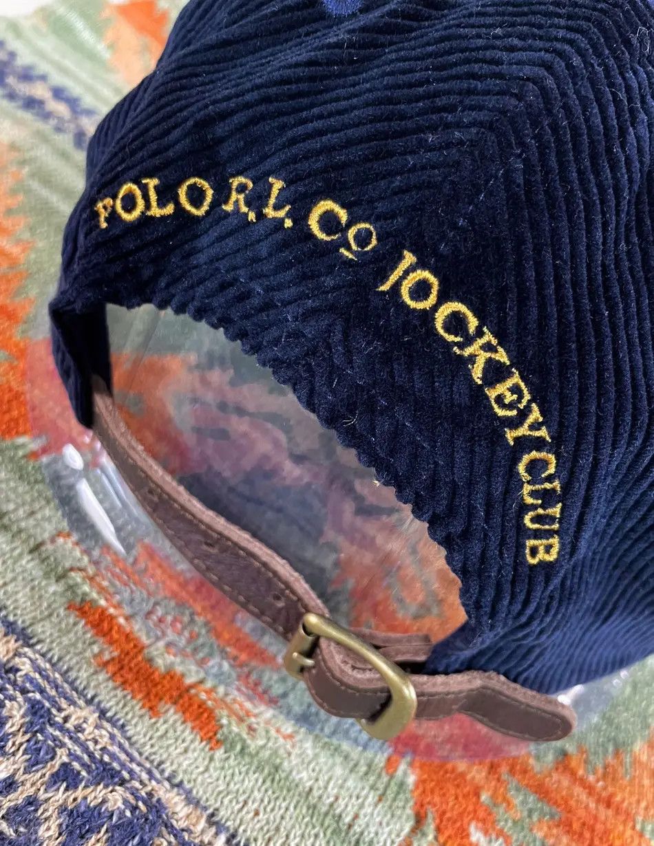 Polo Ralph Lauren Polo Ralph Lauren Rare Corduroy Leather baseball cap hat Size ONE SIZE - 3 Thumbnail