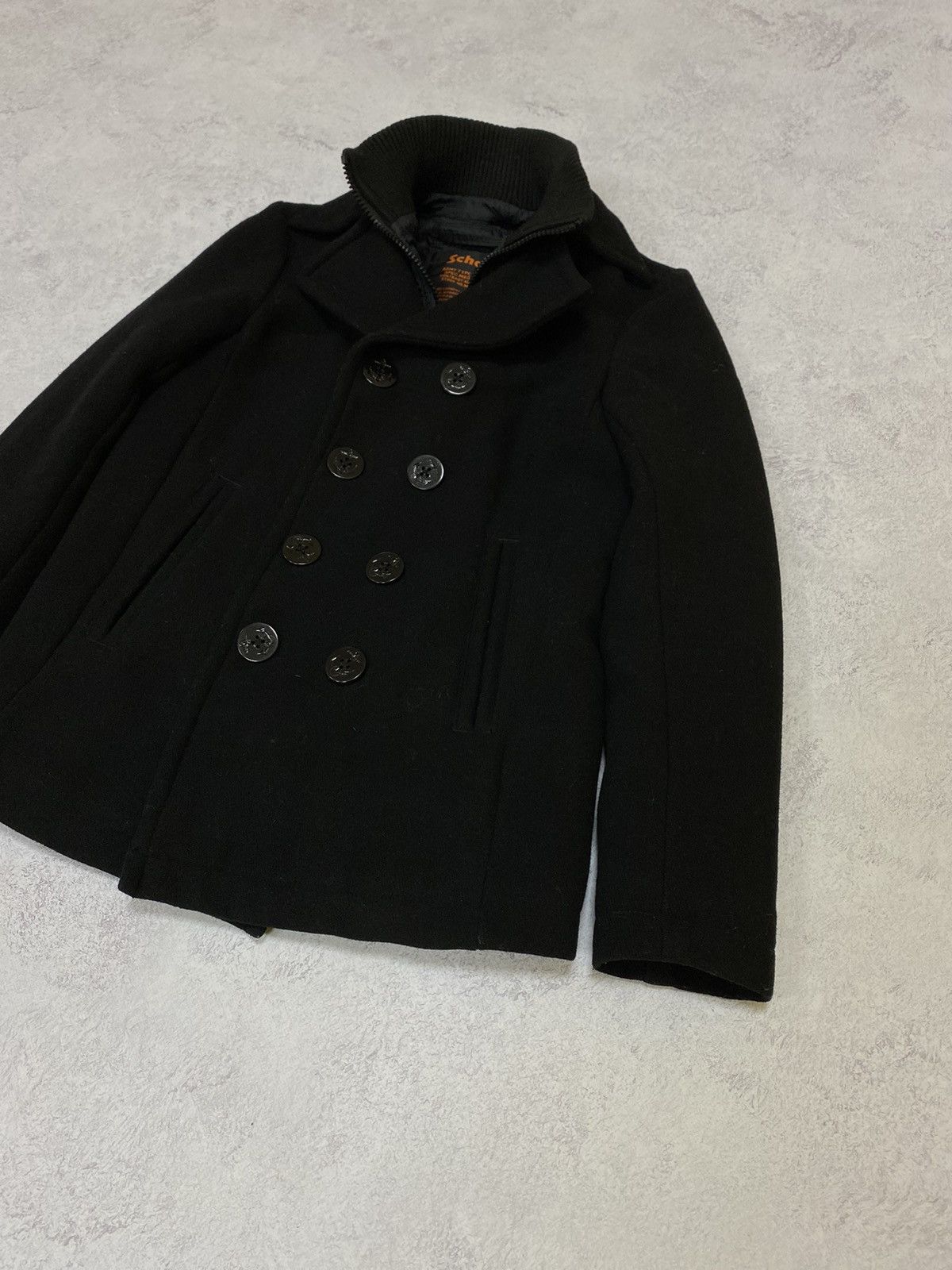 Schott Vintage Schott NYC Mens Black Wool Army Jacket Size S Size US S / EU 44-46 / 1 - 2 Thumbnail