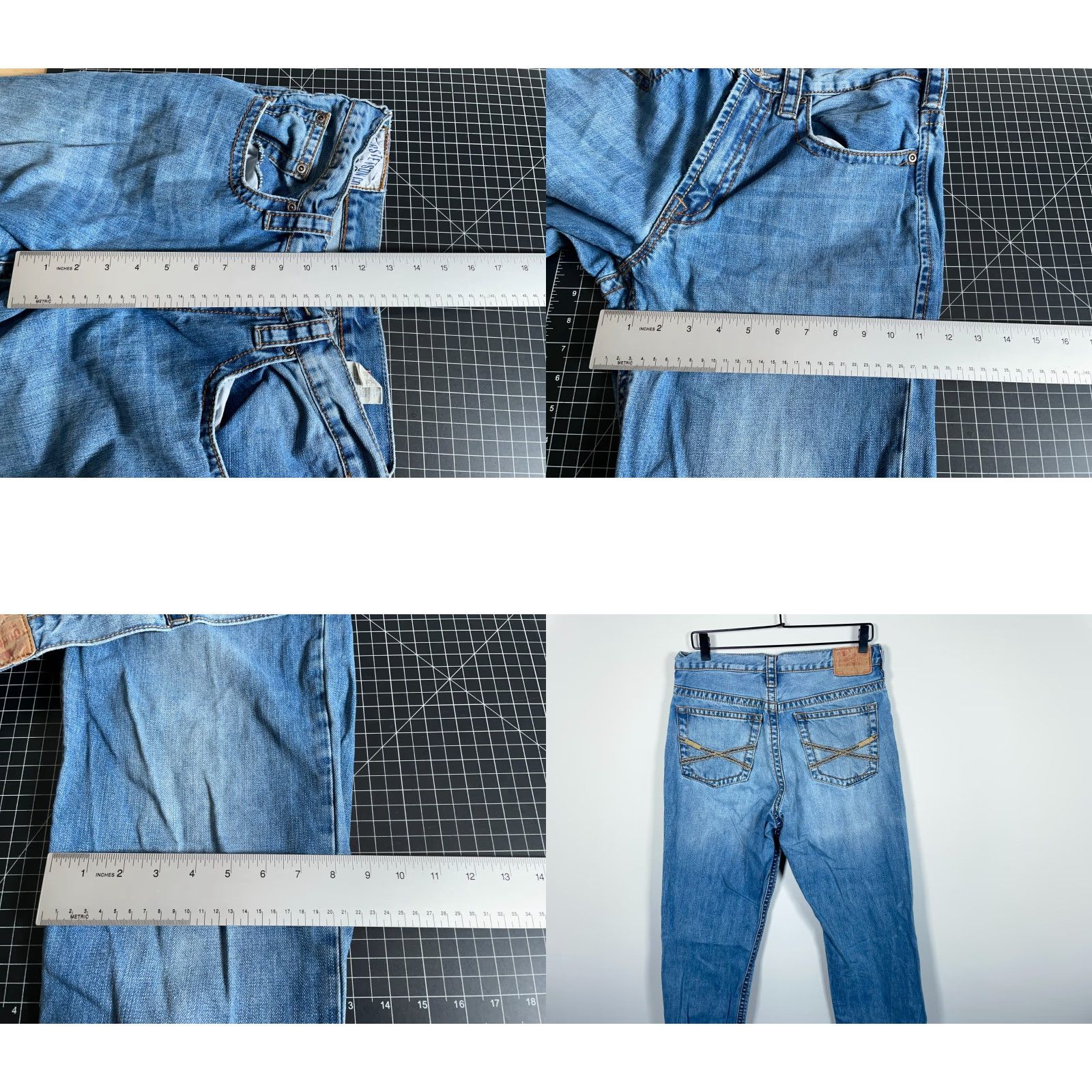 Stetson John B. Stetson 1520 Standard Straight Leg Jeans Men 31 x 33.5 Blue Denim Size US 31 - 8 Thumbnail