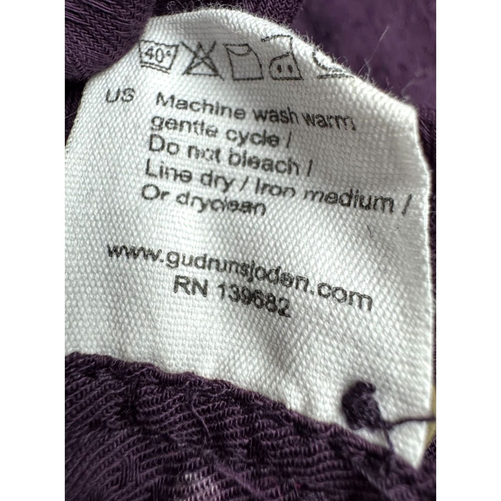 Vintage Gudrun Sjoden Tunic Shirt Womens L Organic Cotton Purple Polka Dot Boho Oversized Size L / US 10 / IT 46 - 6 Thumbnail